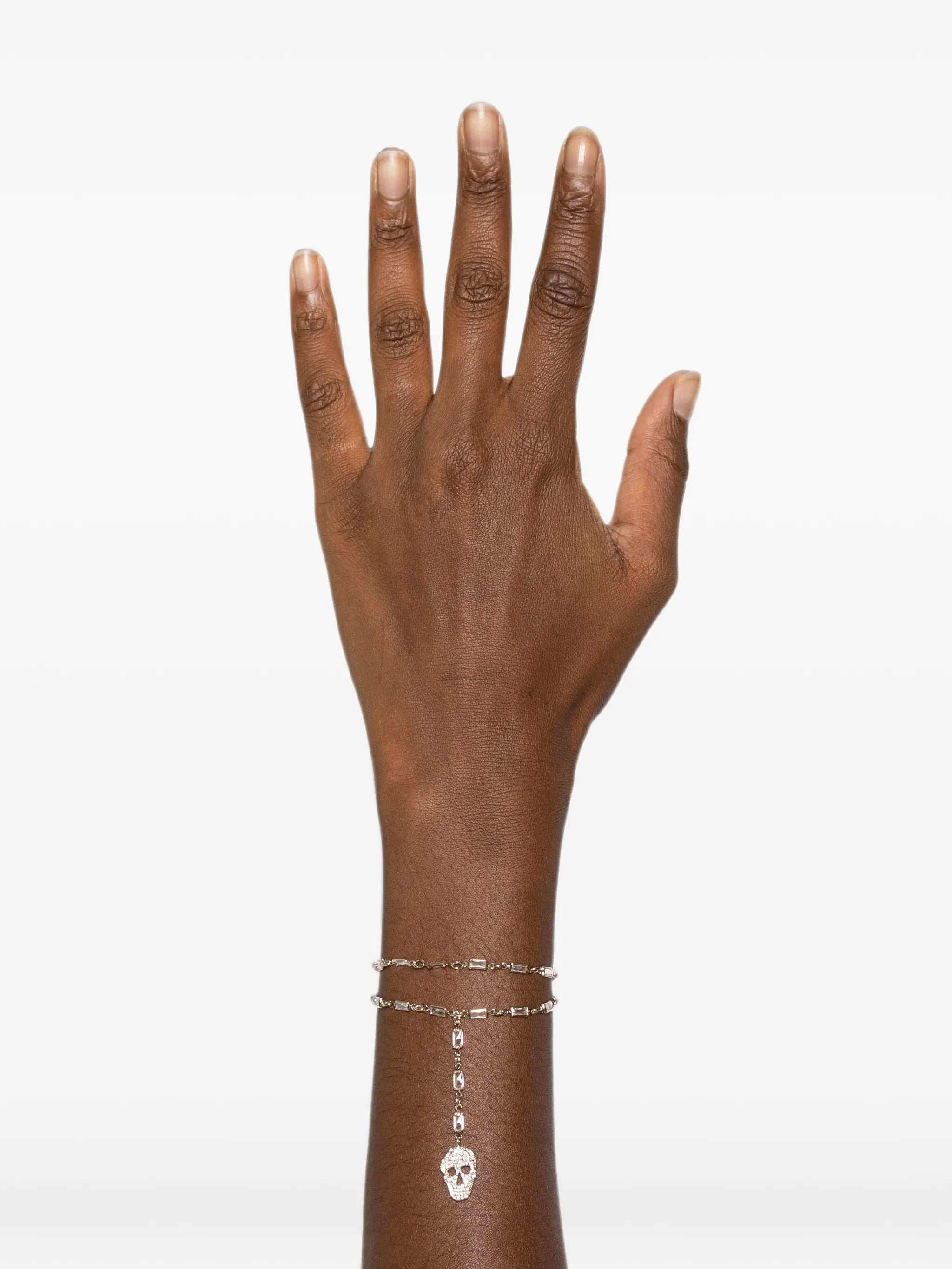 pavé-set Skull bracelet