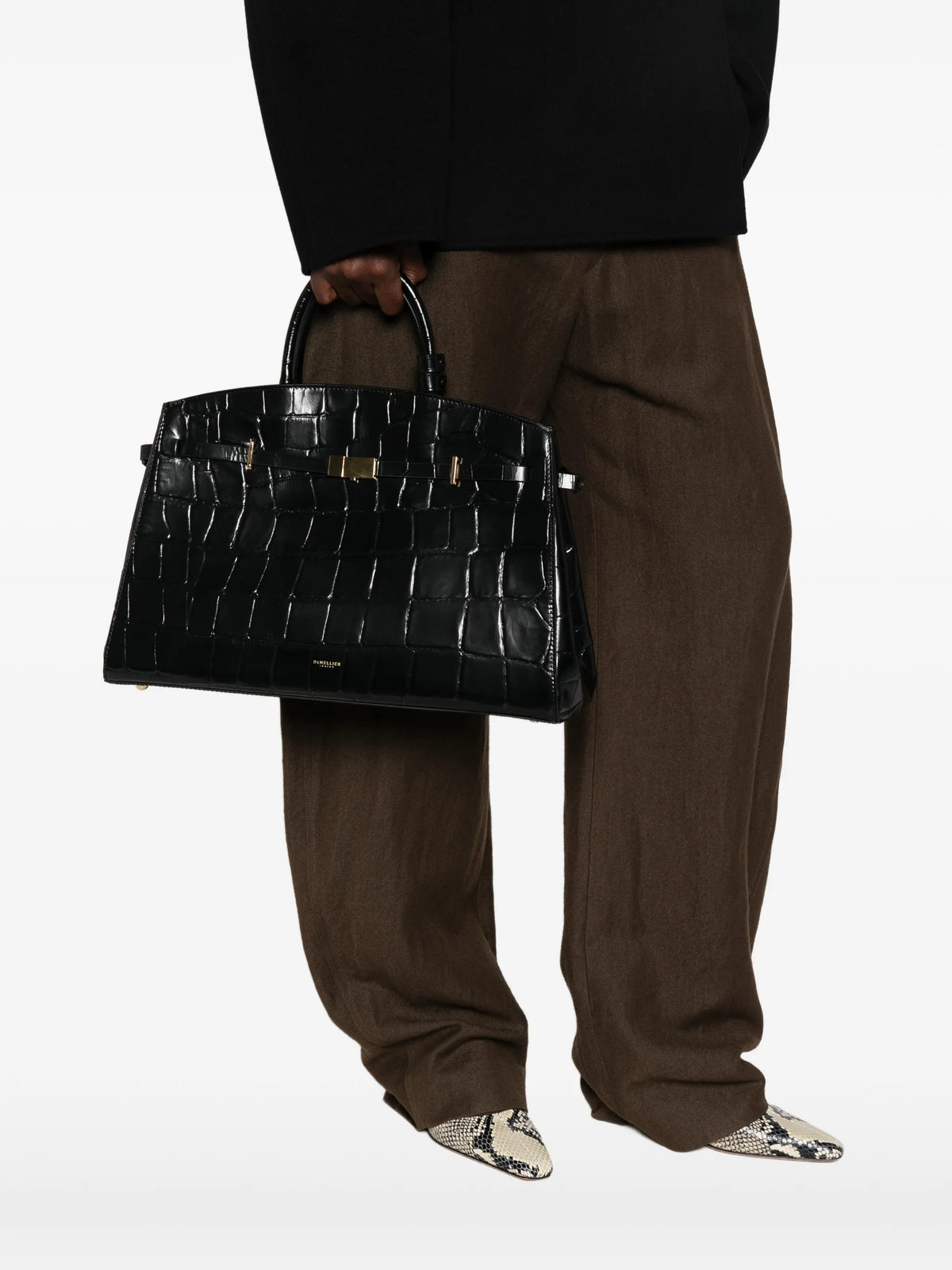 Hudson croc-effect tote bag
