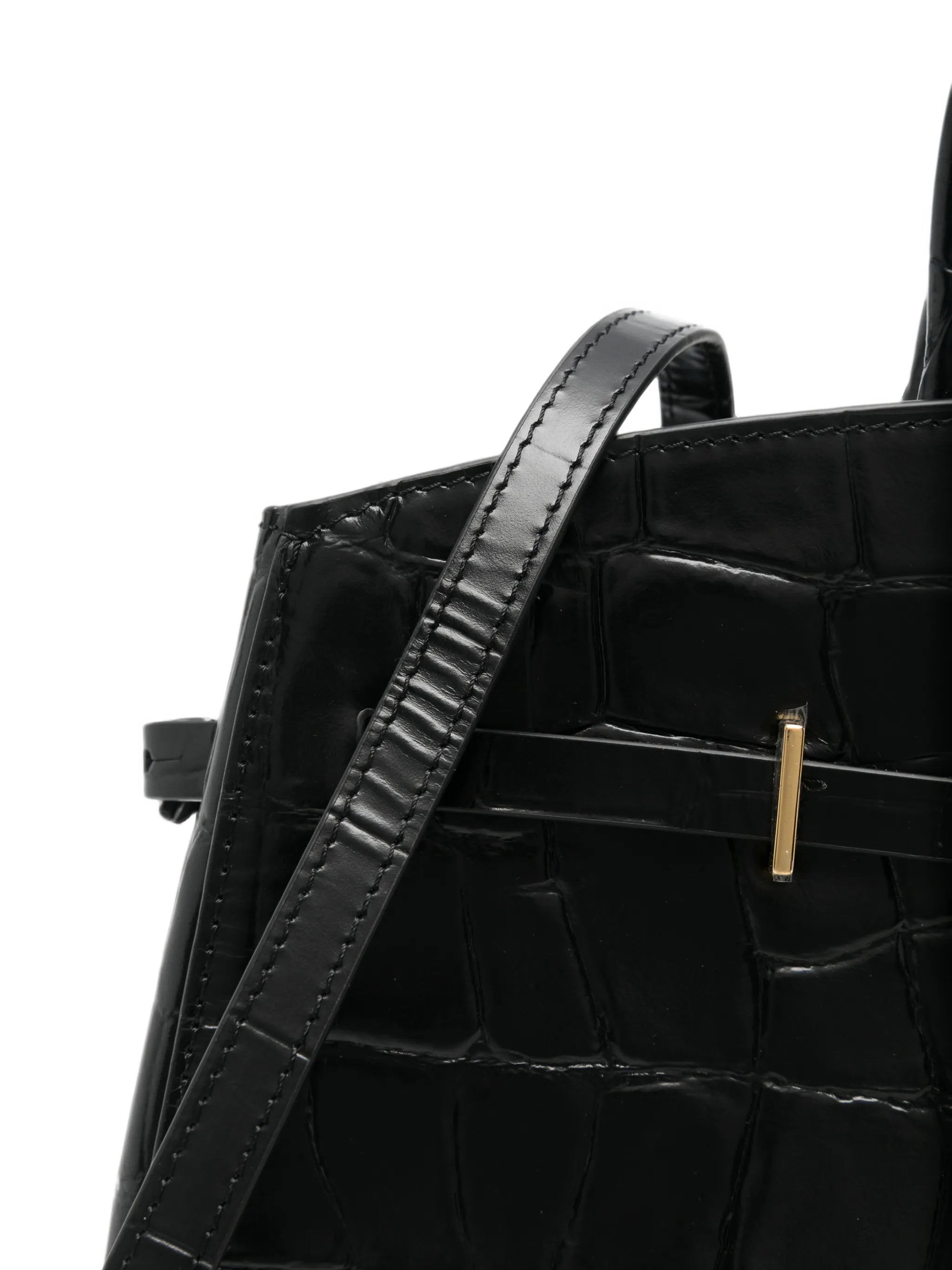 Hudson croc-effect tote bag