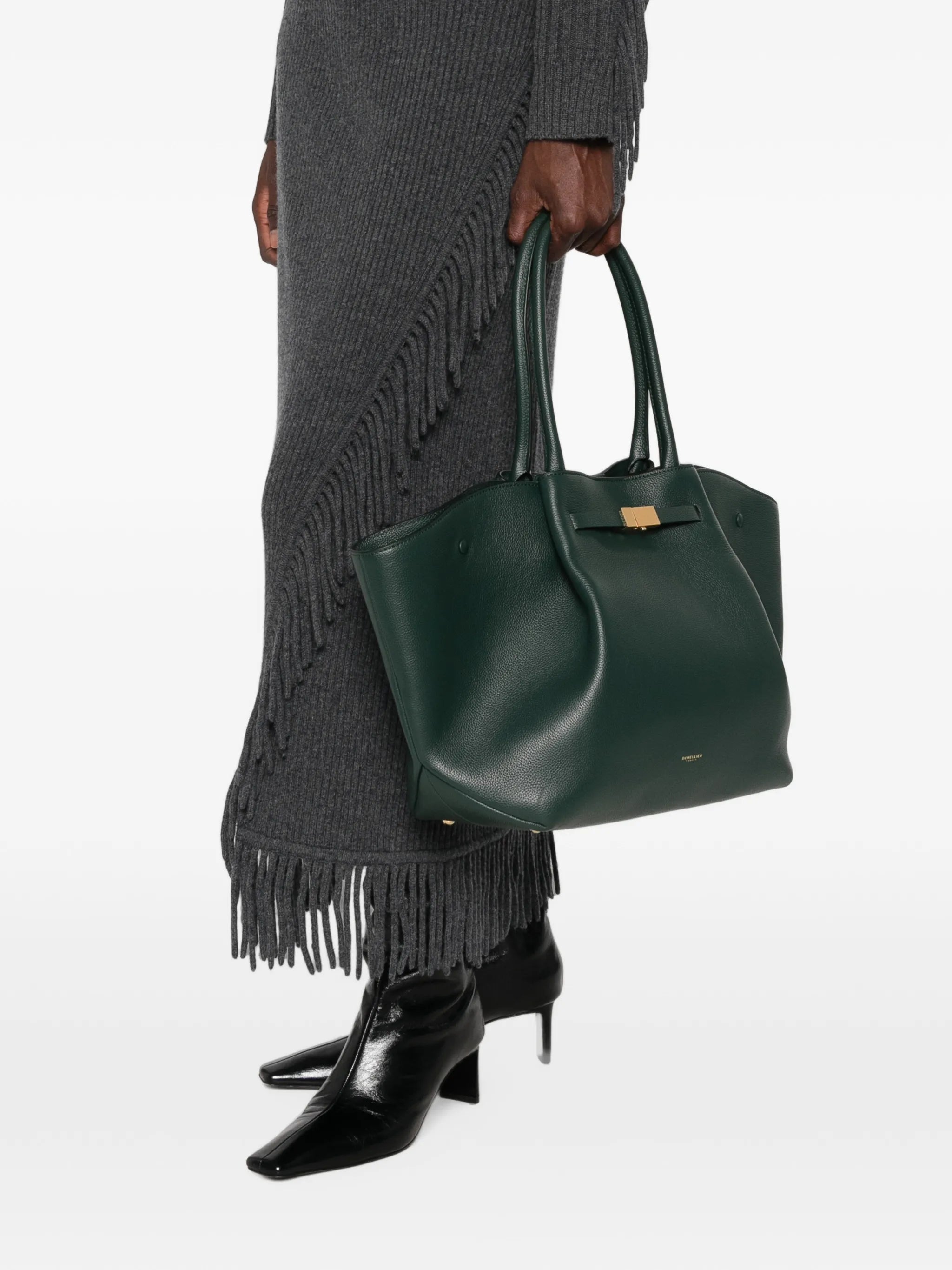 New York grained leather tote bag