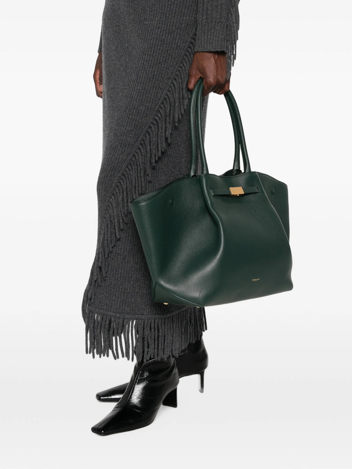 New York grained leather tote bag