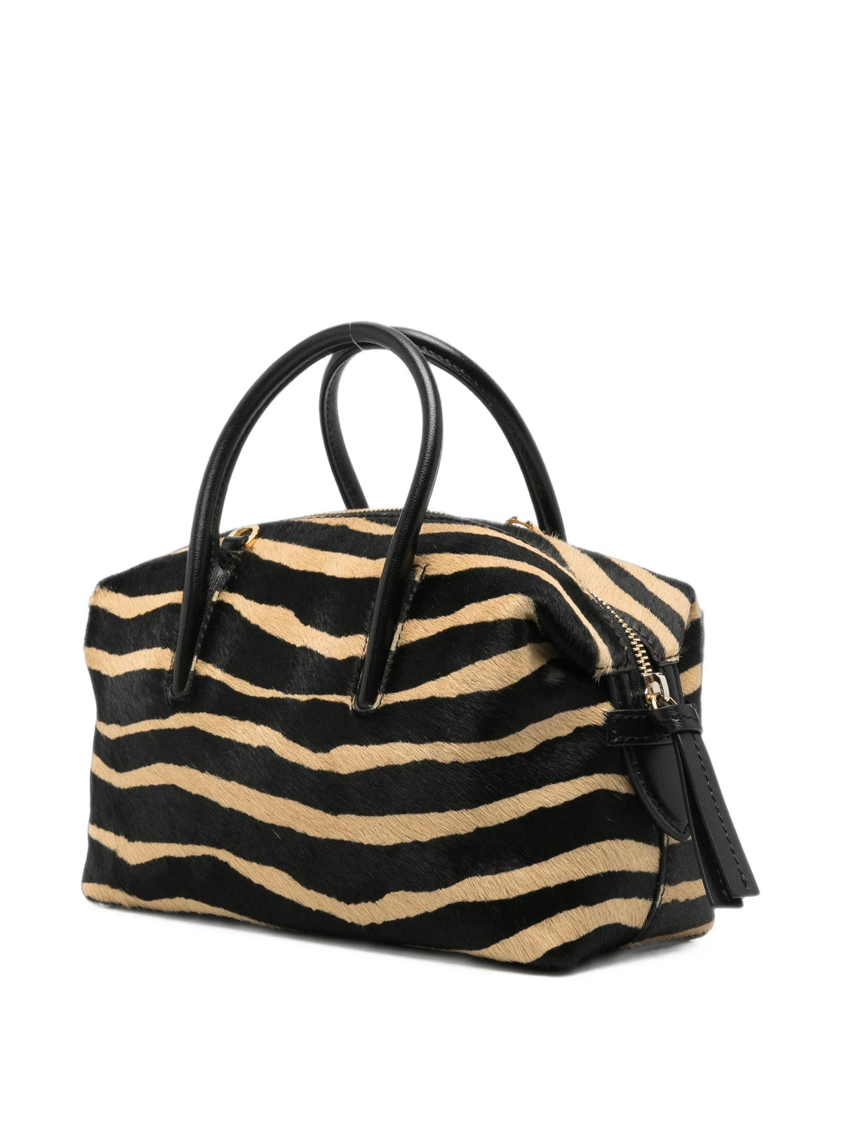 Stockholm zebra-print haircalf tote bag