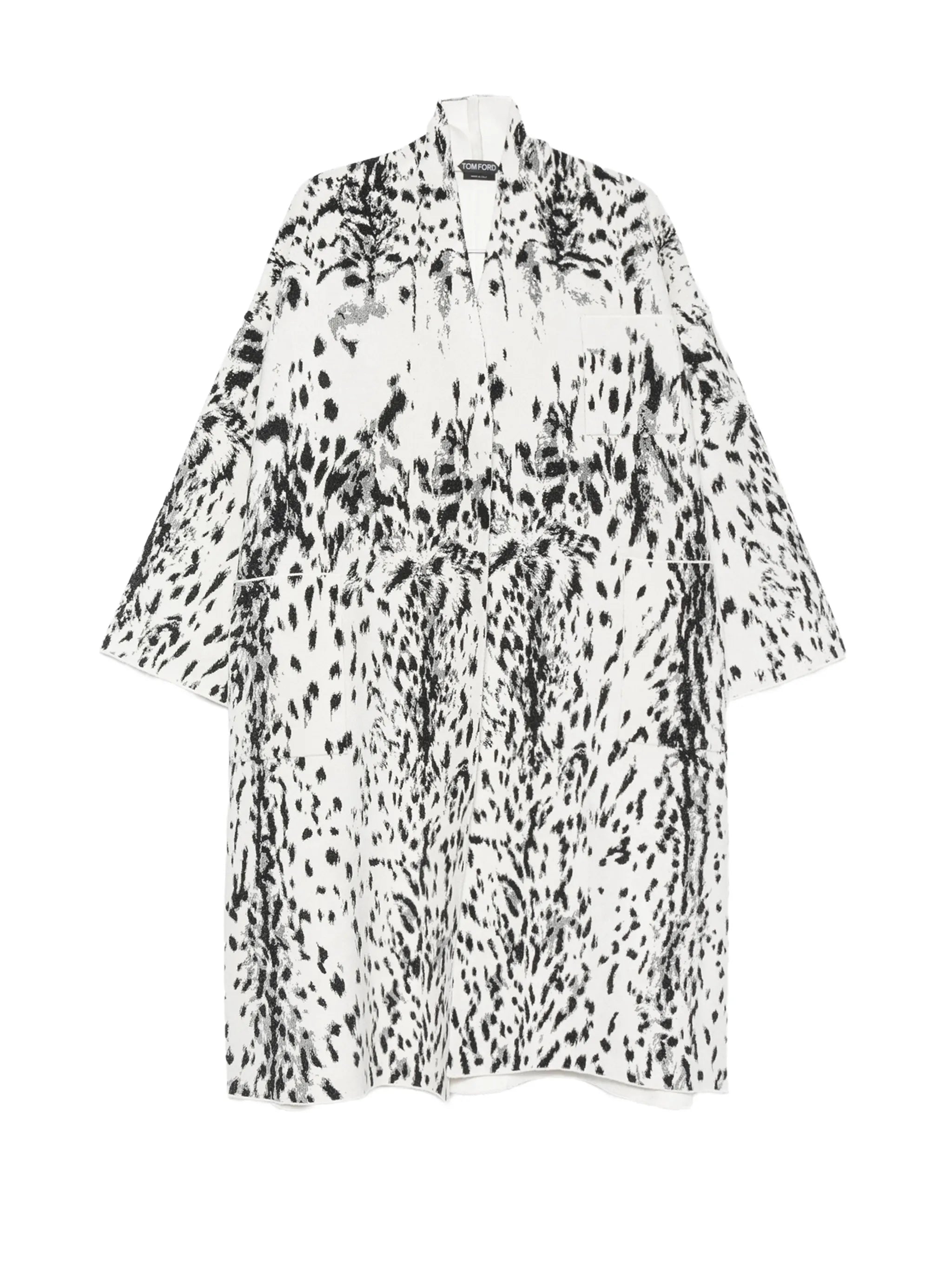 Lynx jacquard oversized coat