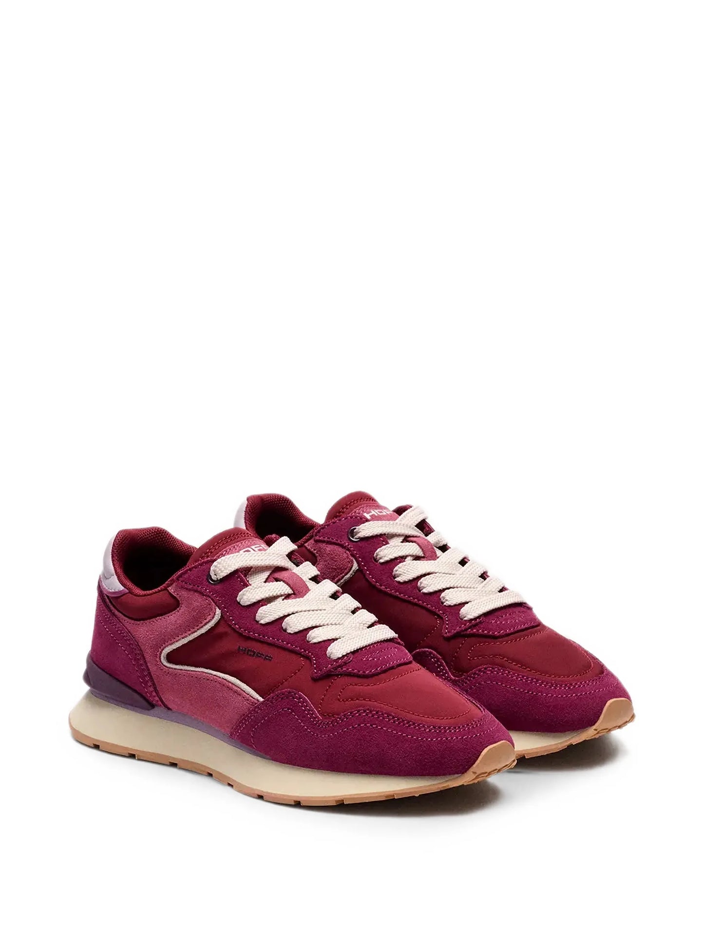 City calf suede-panelled sneakers