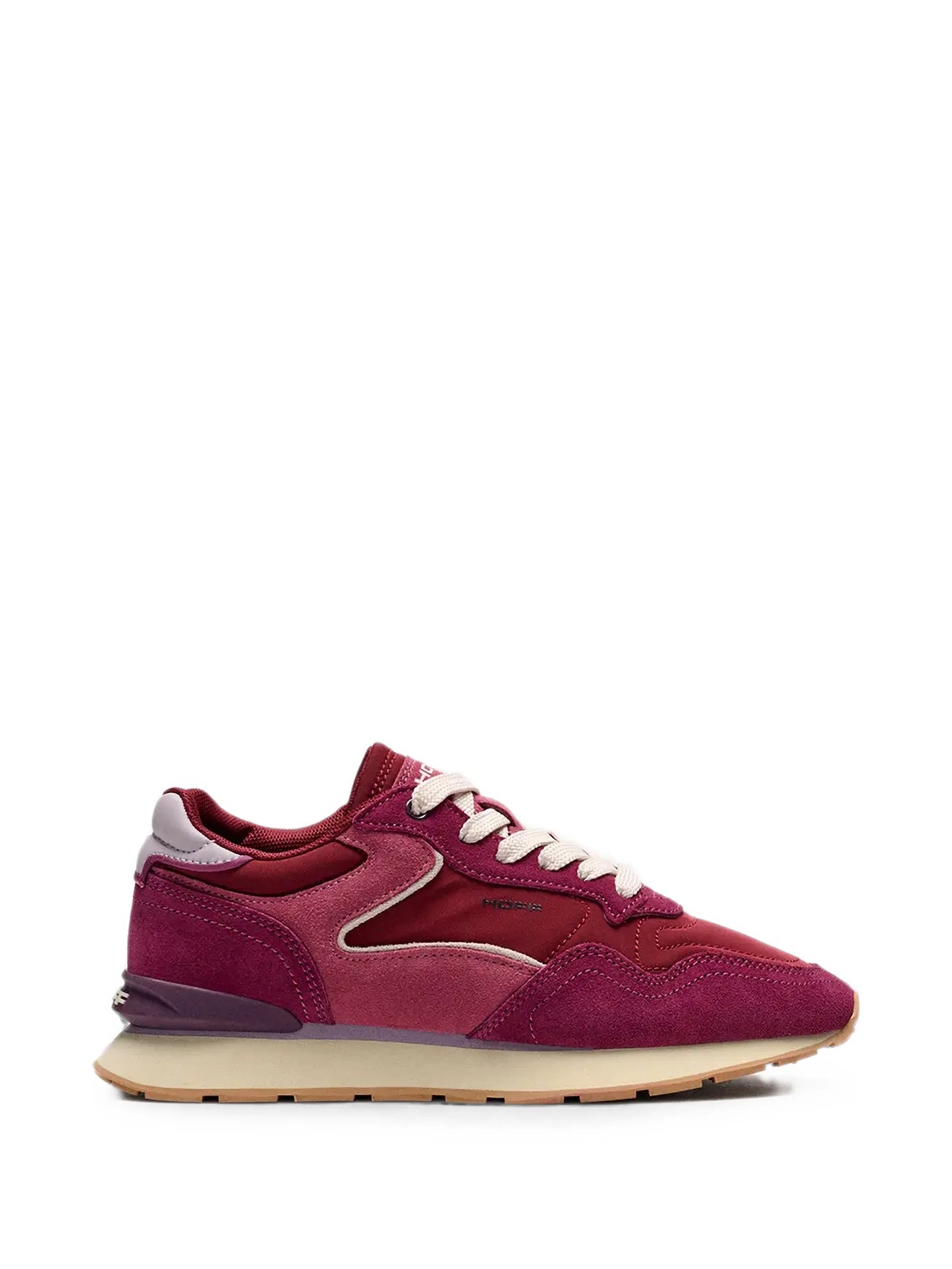 City calf suede-panelled sneakers
