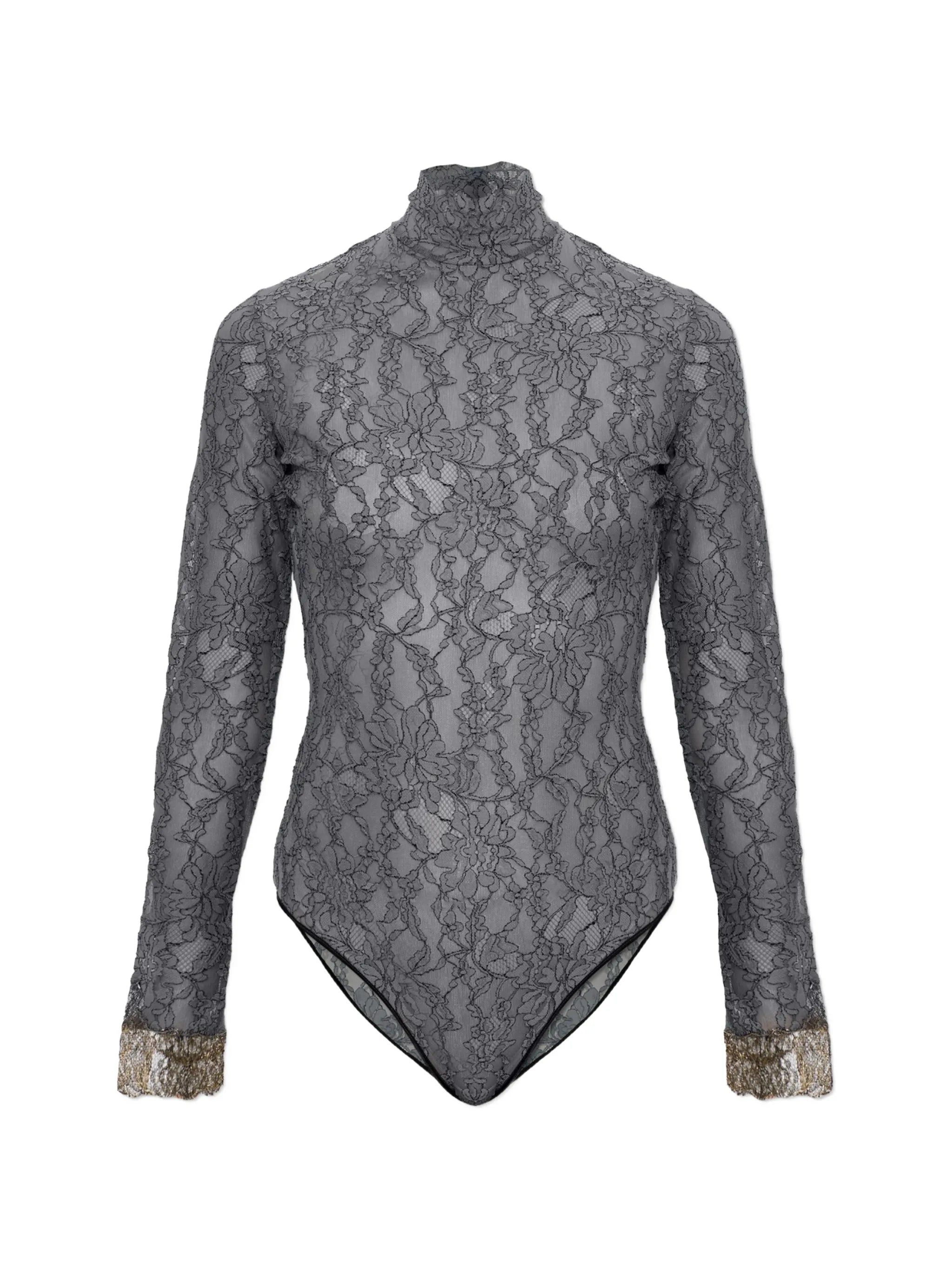 floral-lace long-sleeve bodysuit