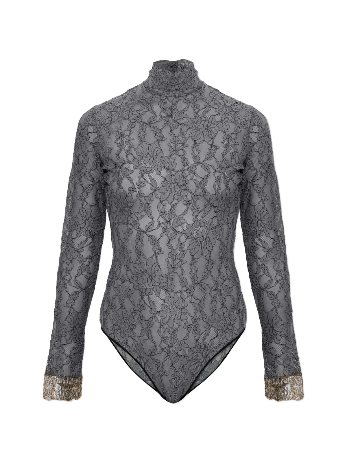 floral-lace long-sleeve bodysuit