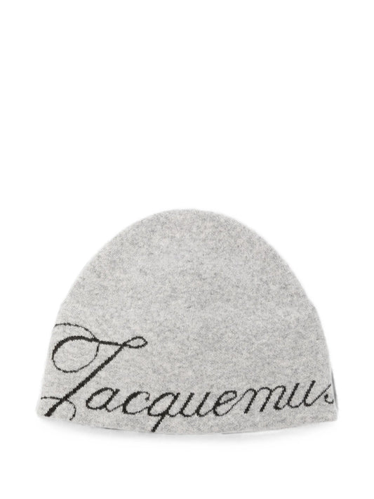 script-logo beanie hat
