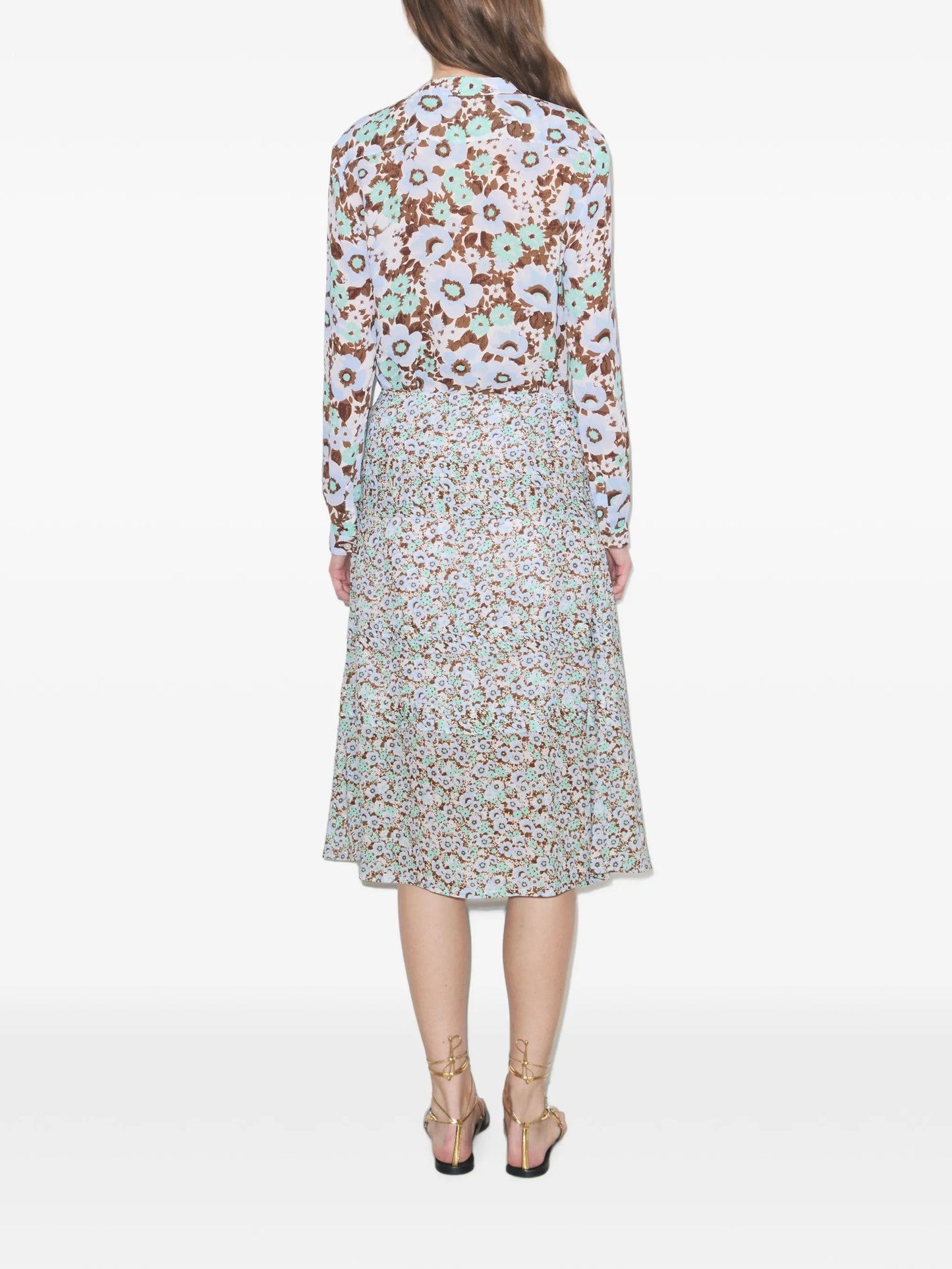 printed viscose bow blouse