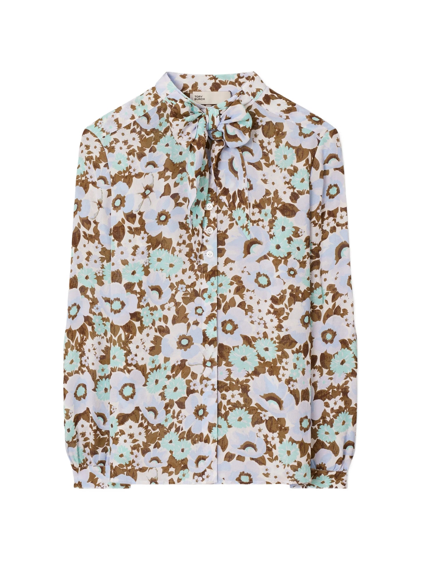 printed viscose bow blouse