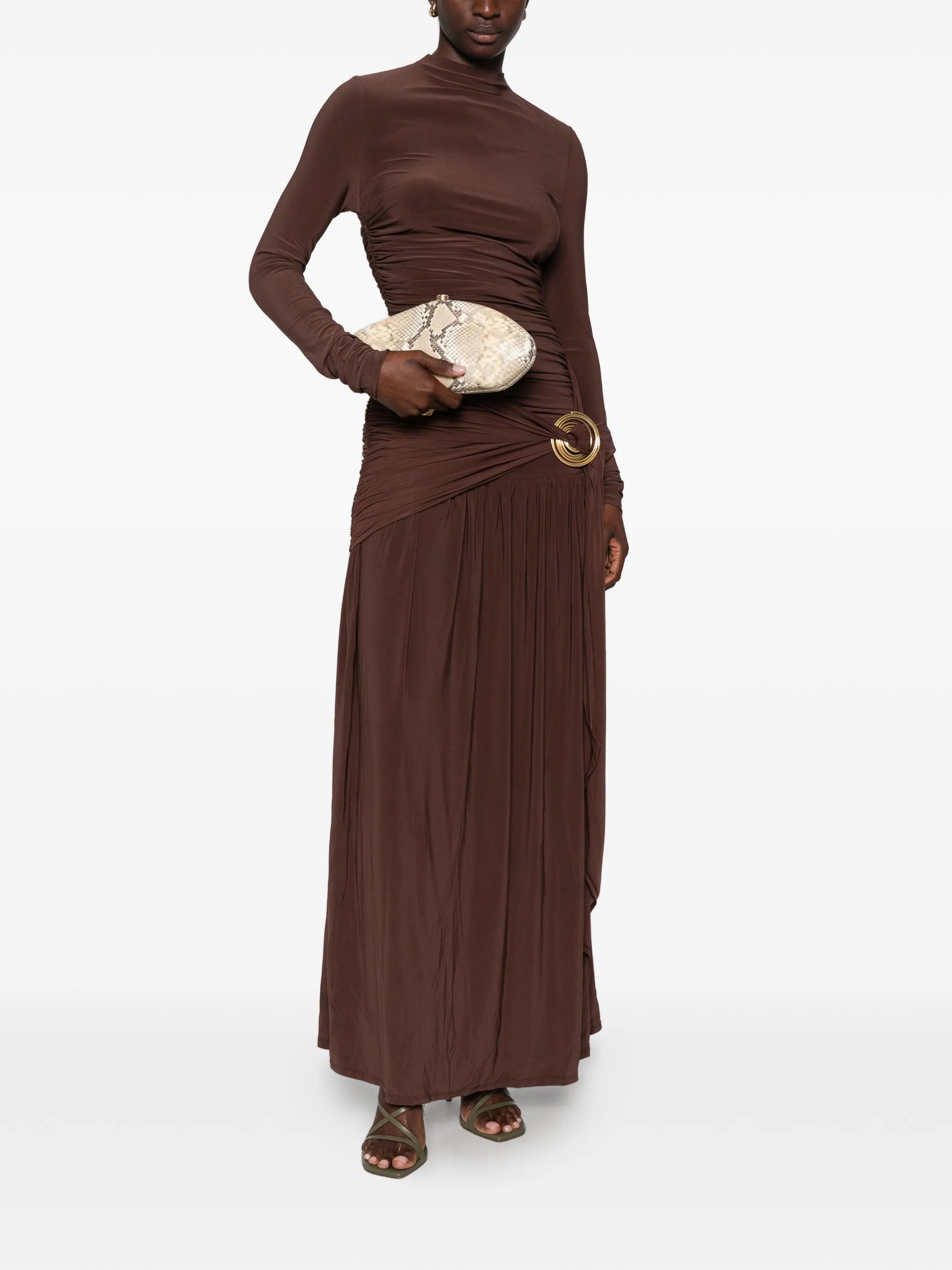 The Caldera snake-effect clutch bag