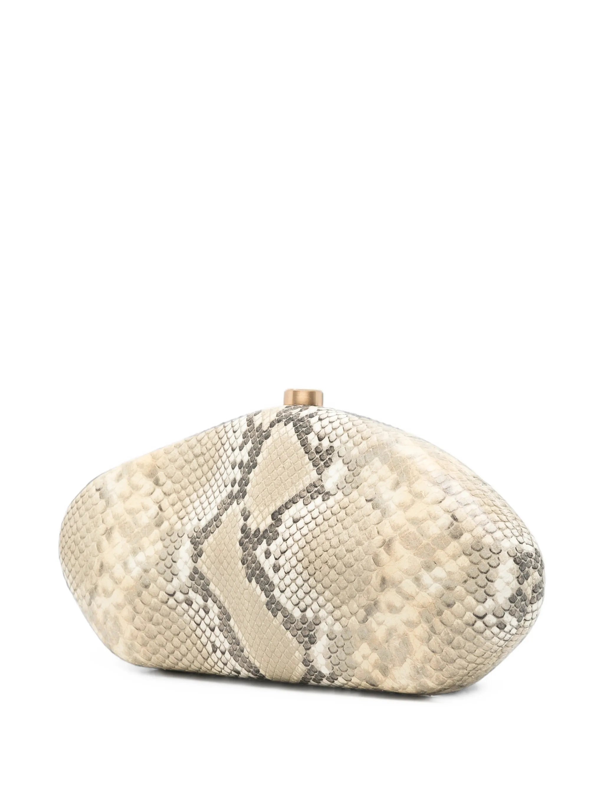 The Caldera snake-effect clutch bag