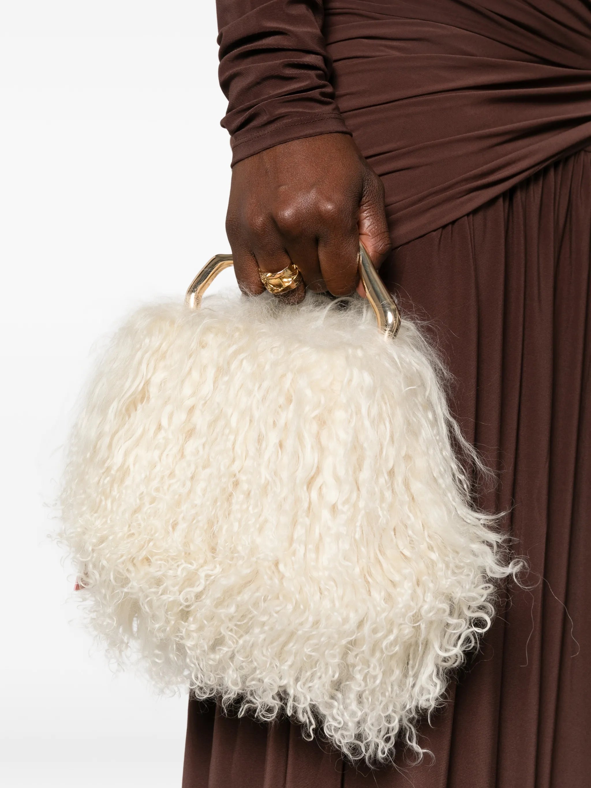 Solene shearling tote bag