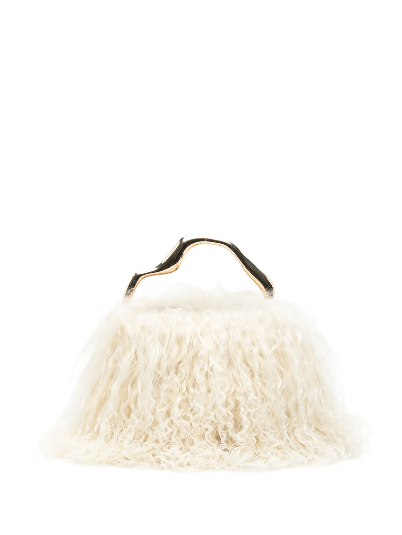 Cult Gaia Solene shearling tote bag