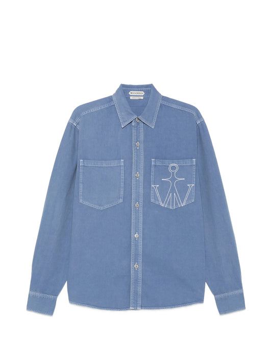 embroidered oversized shirt