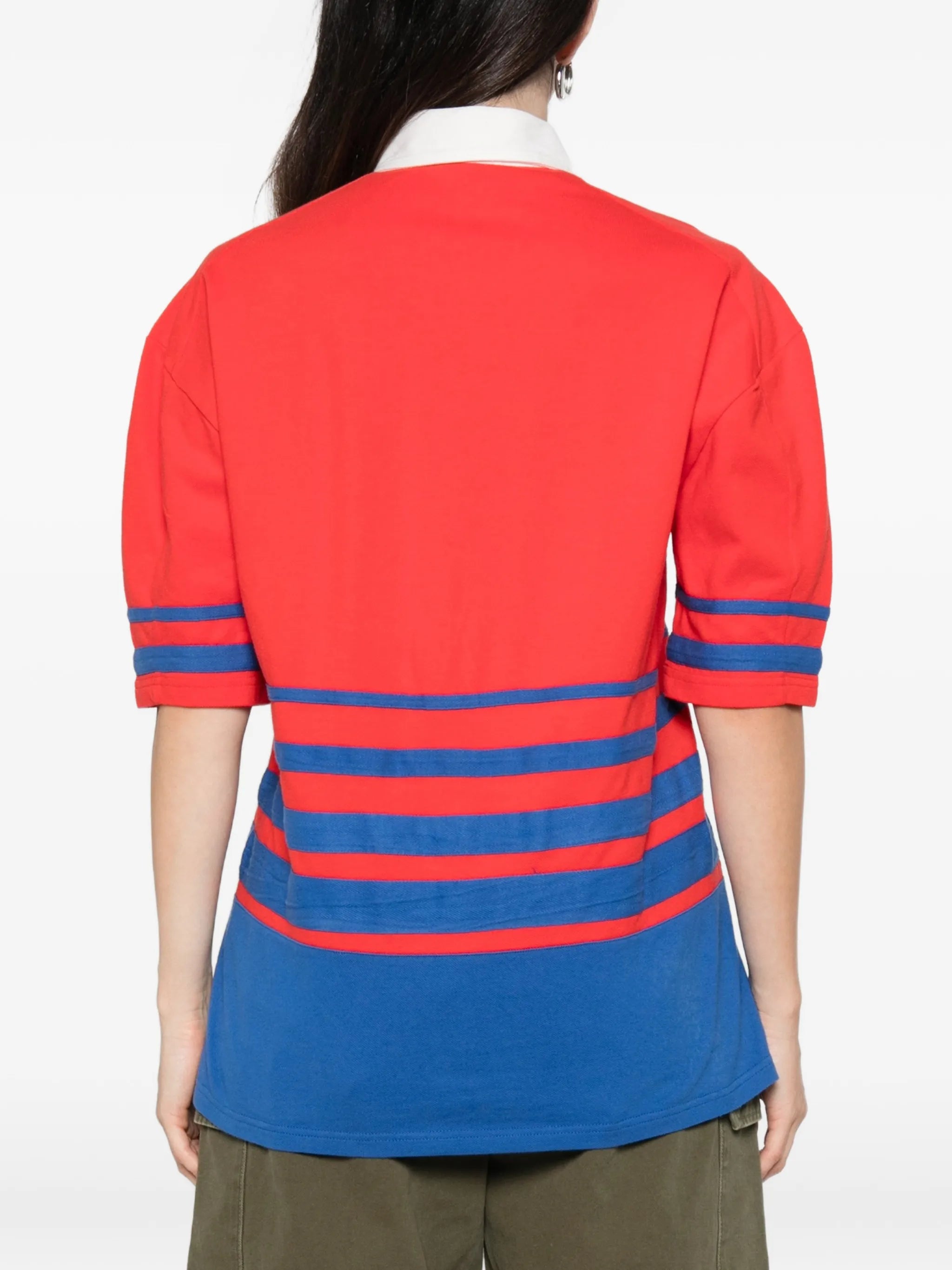 striped polo shirt