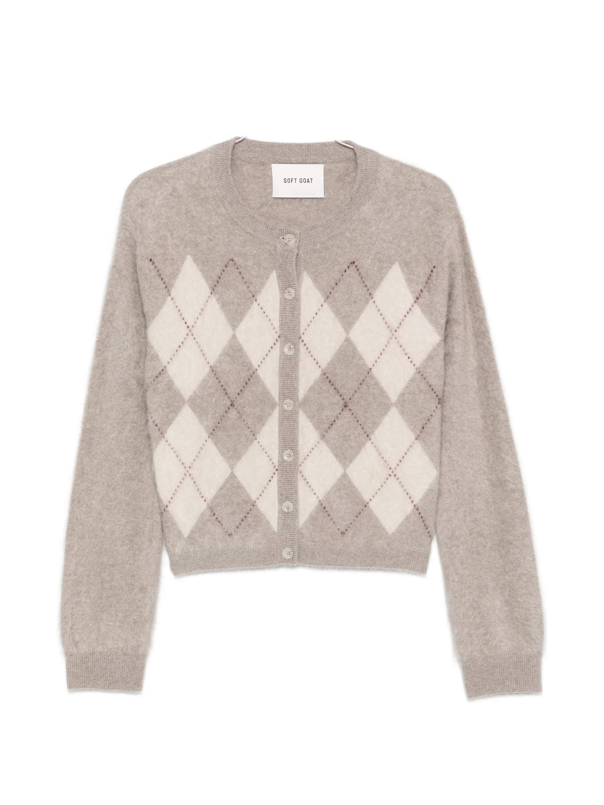 argyle cashmere cardigan