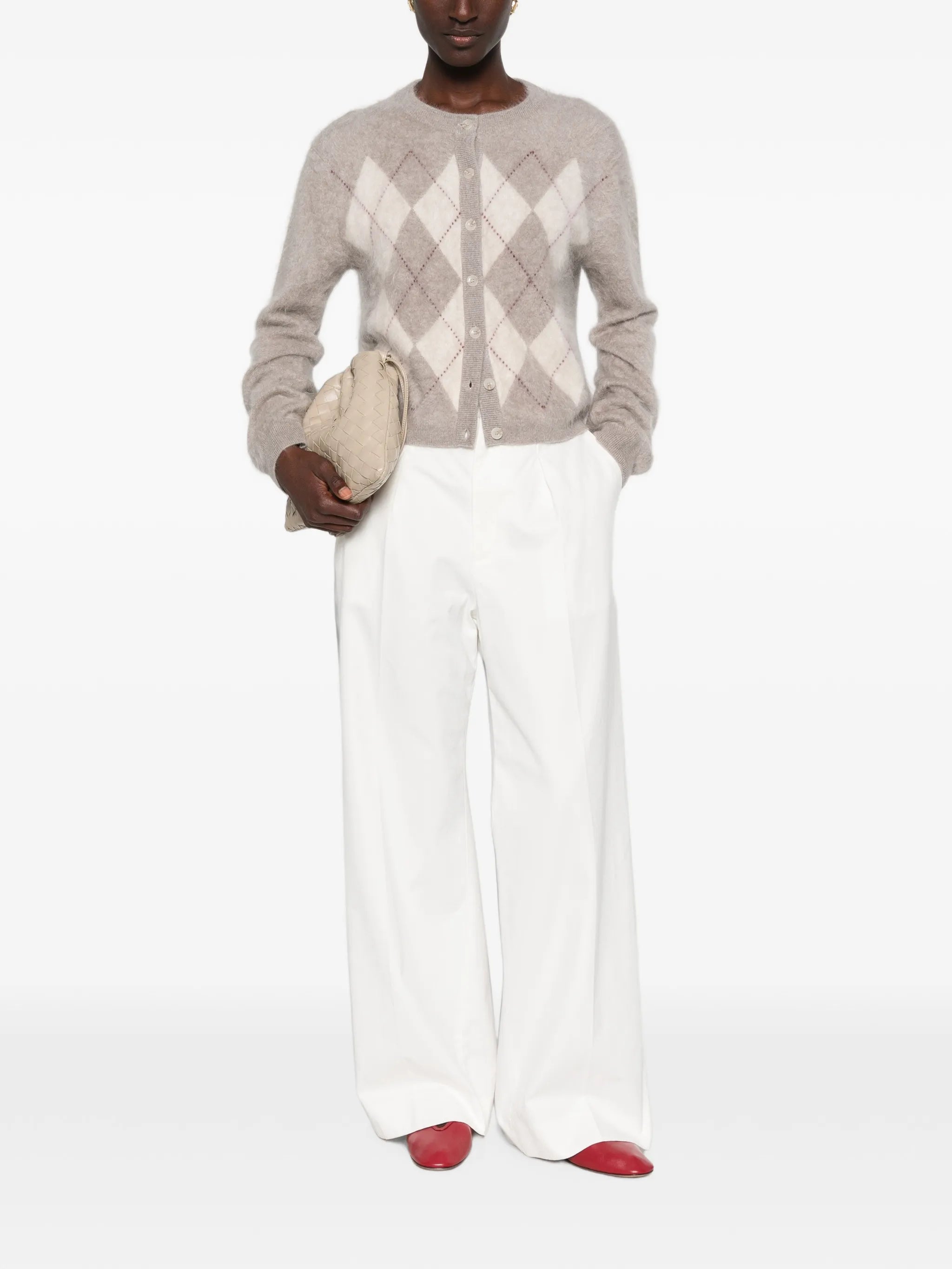 argyle cashmere cardigan
