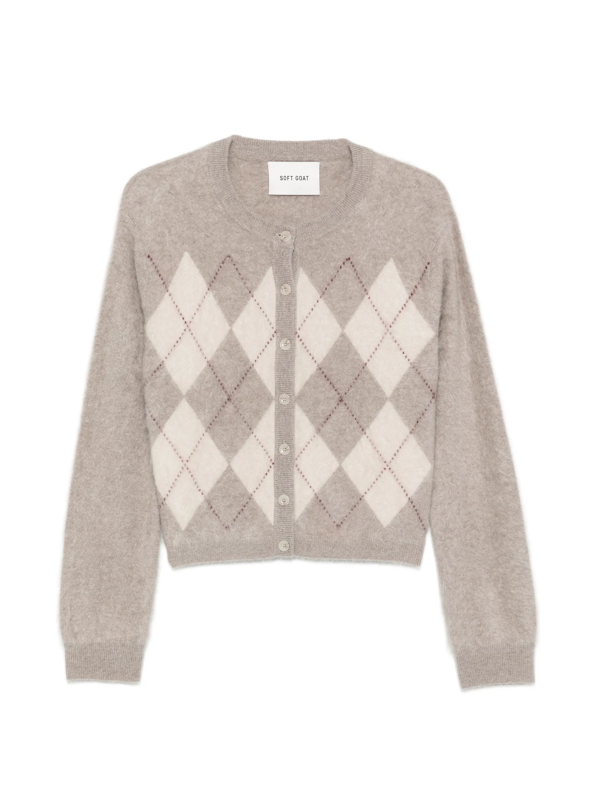 argyle cashmere cardigan