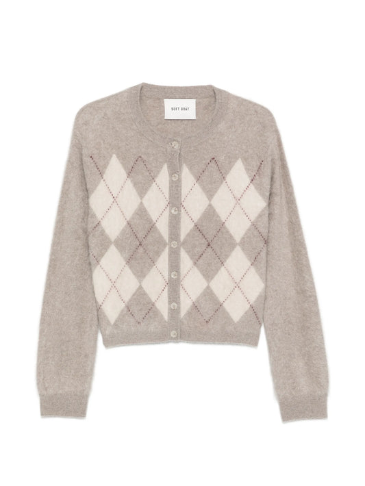 argyle cashmere cardigan