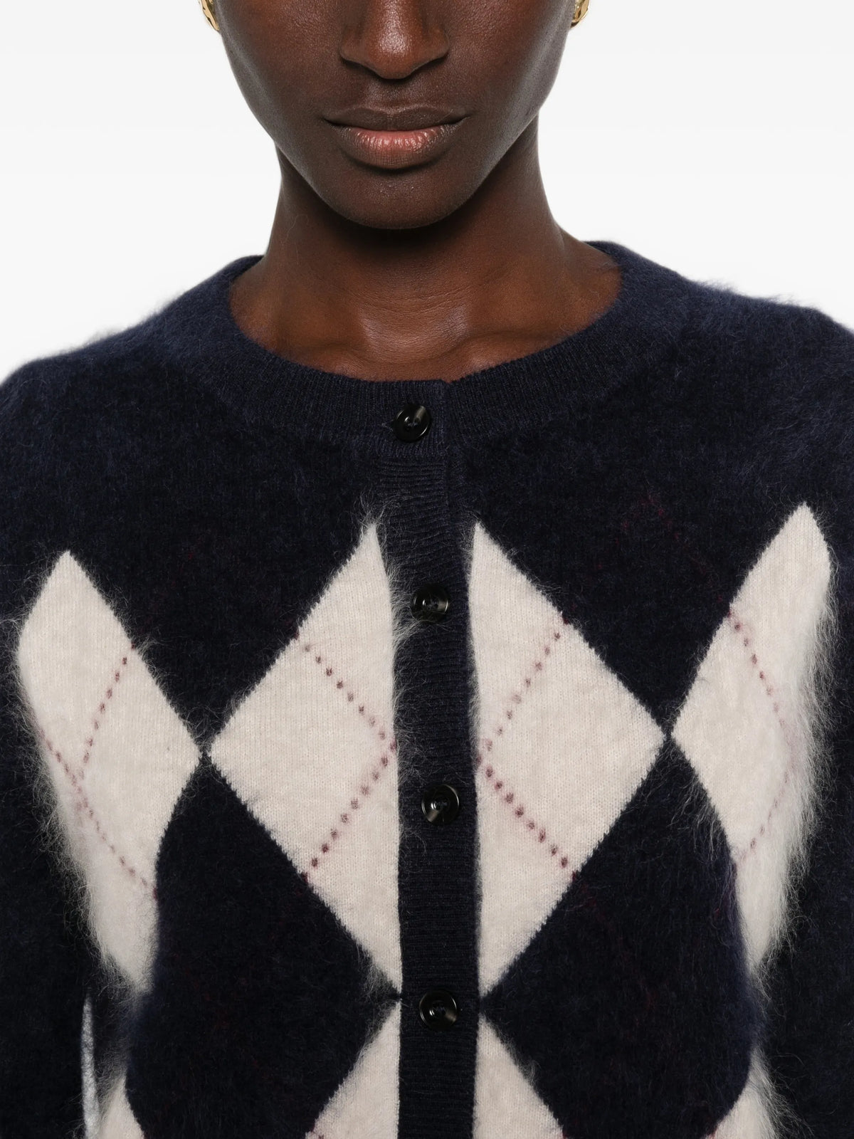 Argyle cashmere cardigan