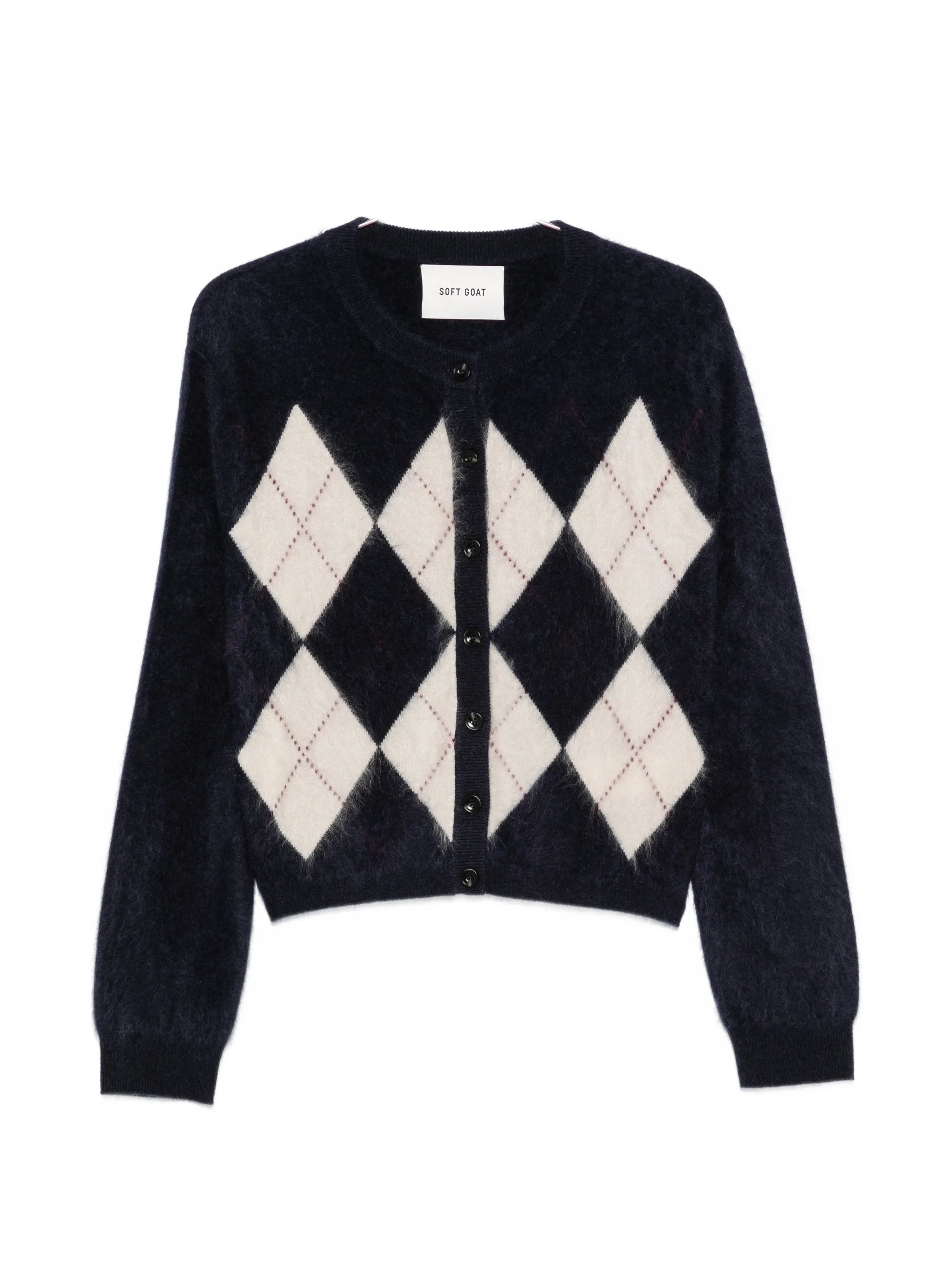 Argyle cashmere cardigan