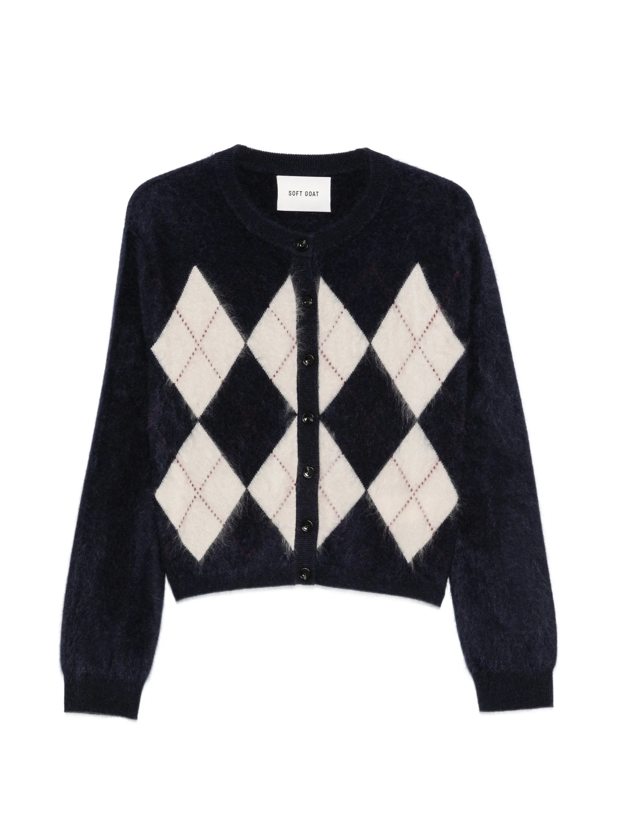 Argyle cashmere cardigan
