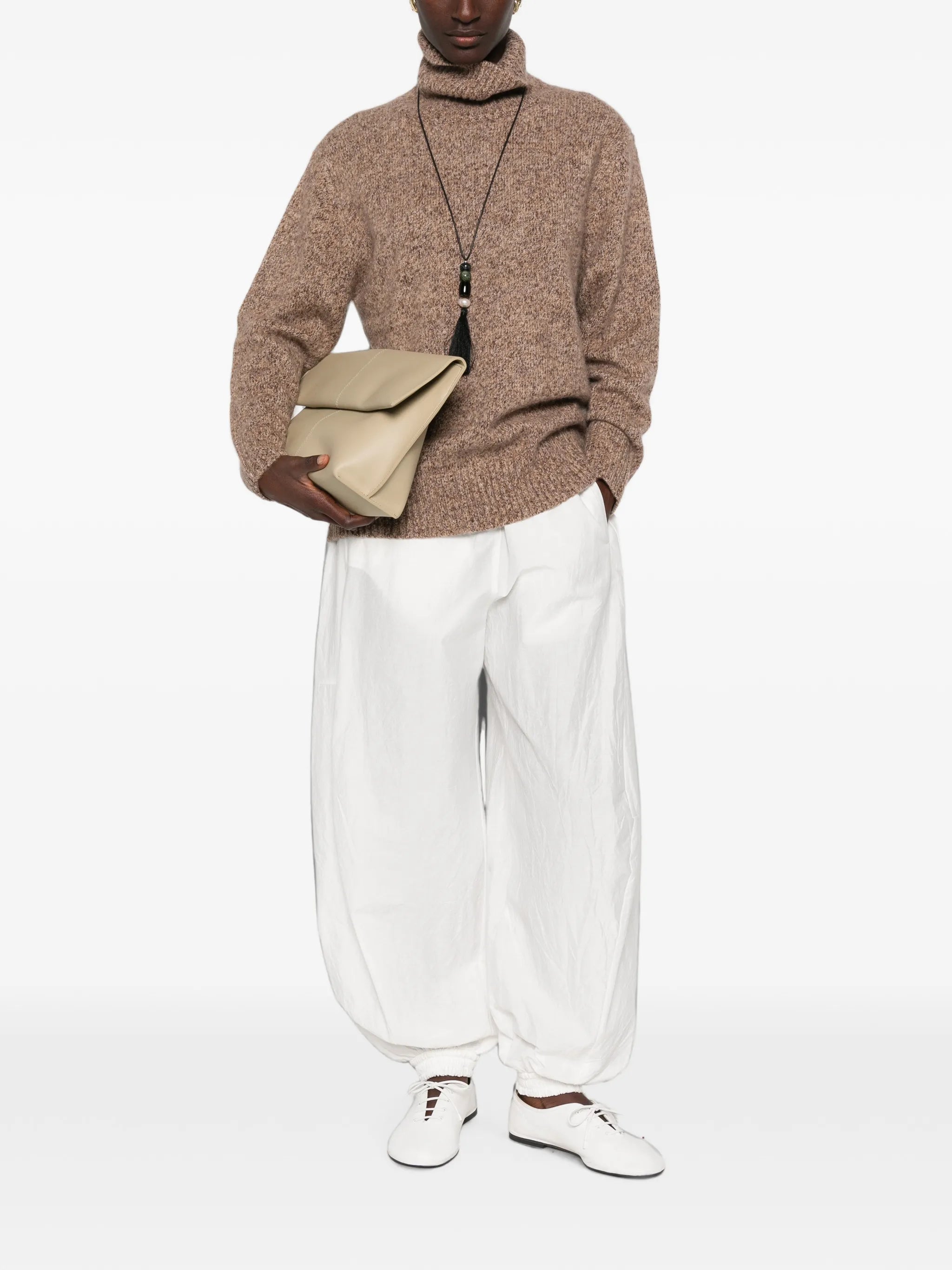 marled turtleneck sweater