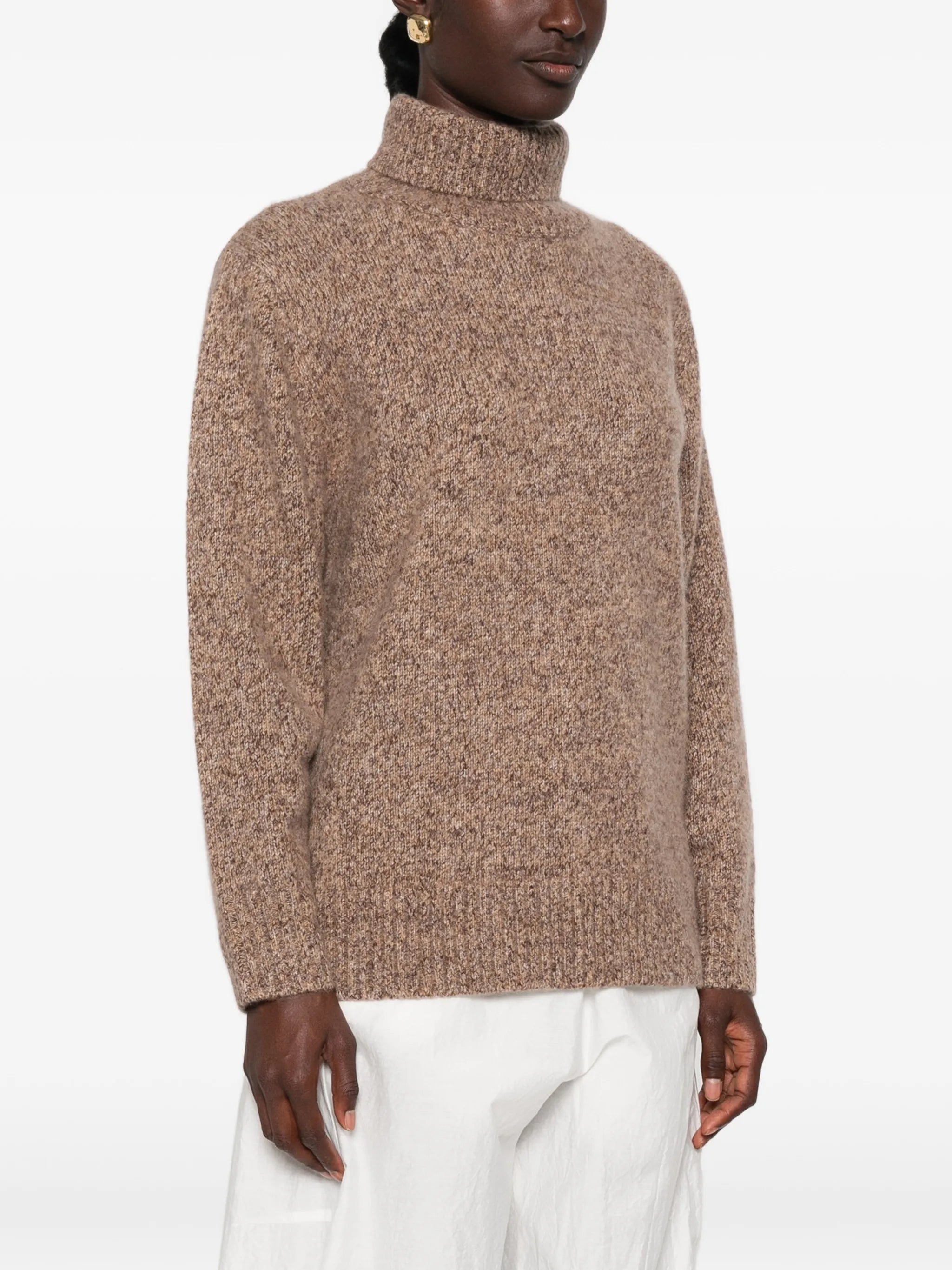 marled turtleneck sweater