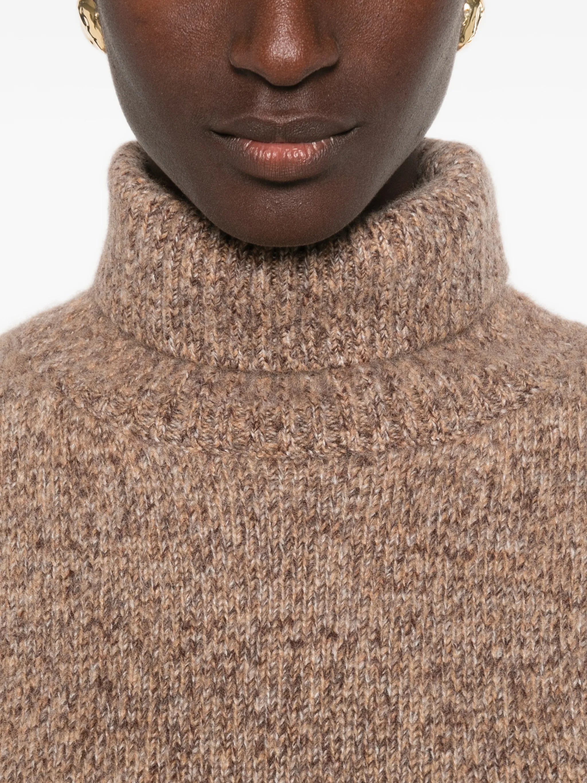 marled turtleneck sweater