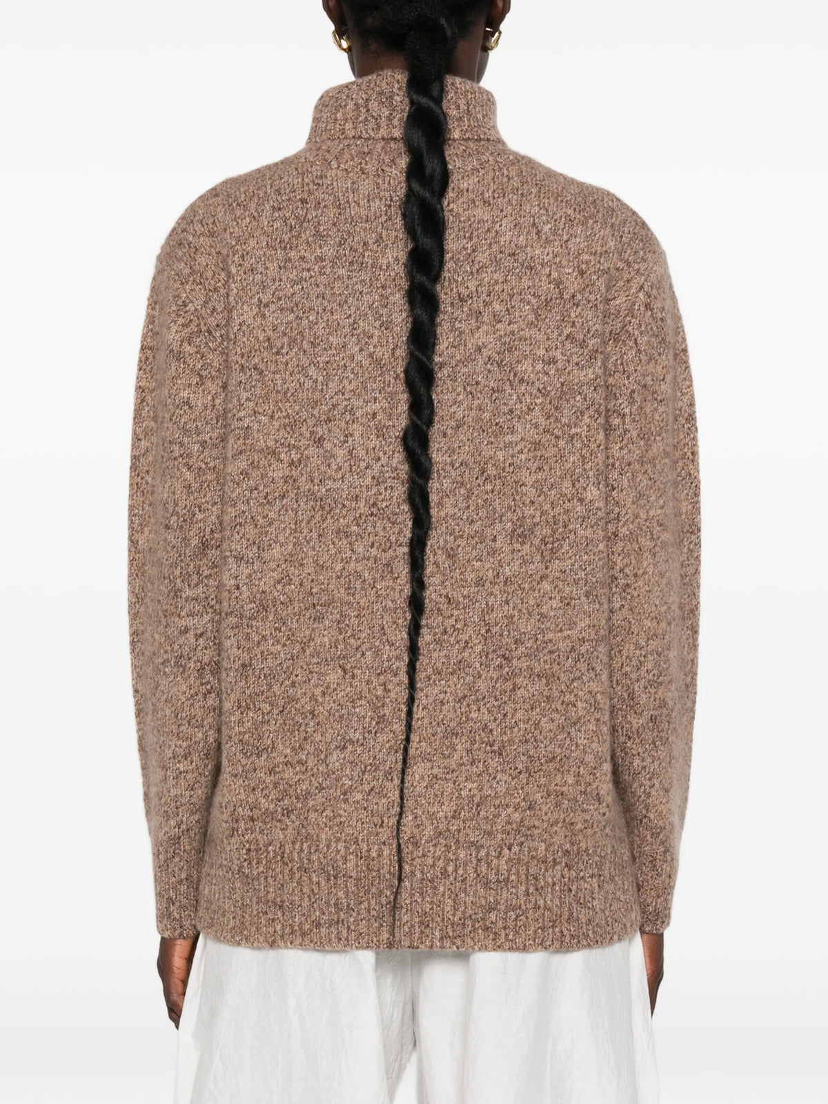 marled turtleneck sweater