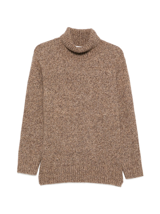 marled turtleneck sweater