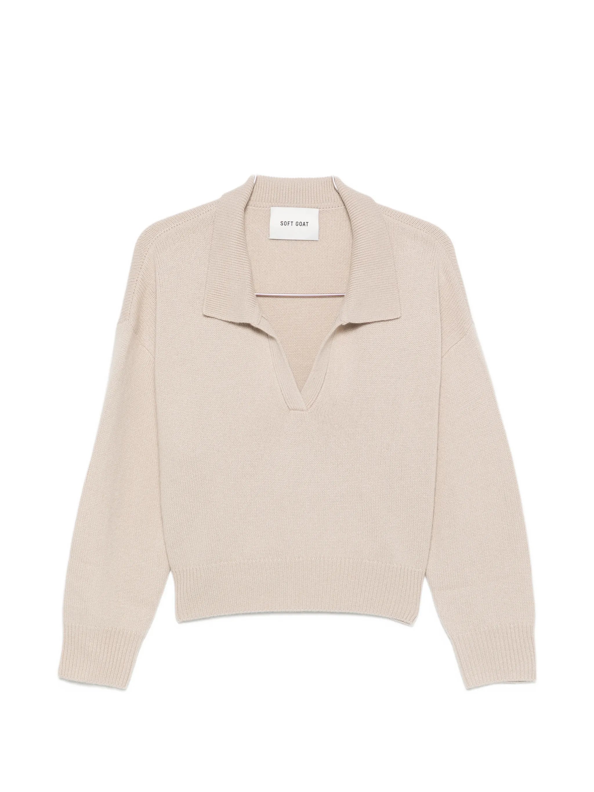 relaxed-fit polo sweater