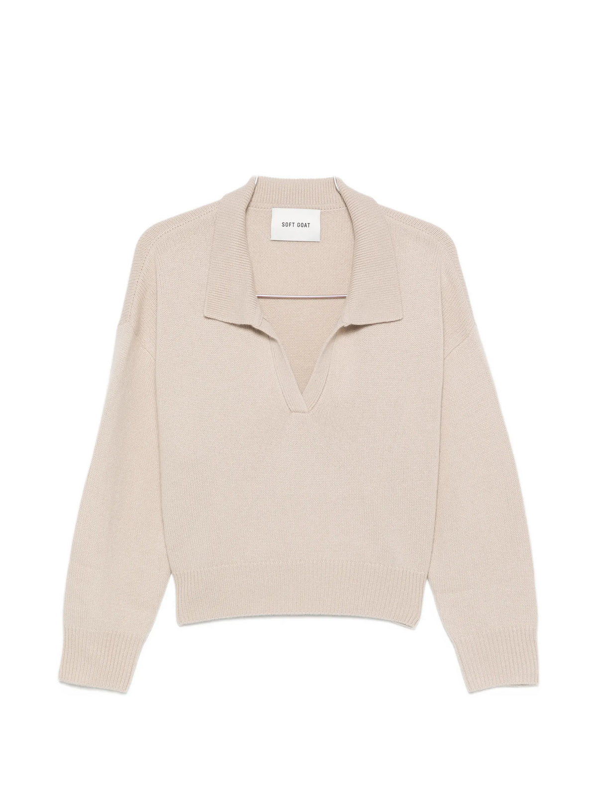 relaxed-fit polo sweater