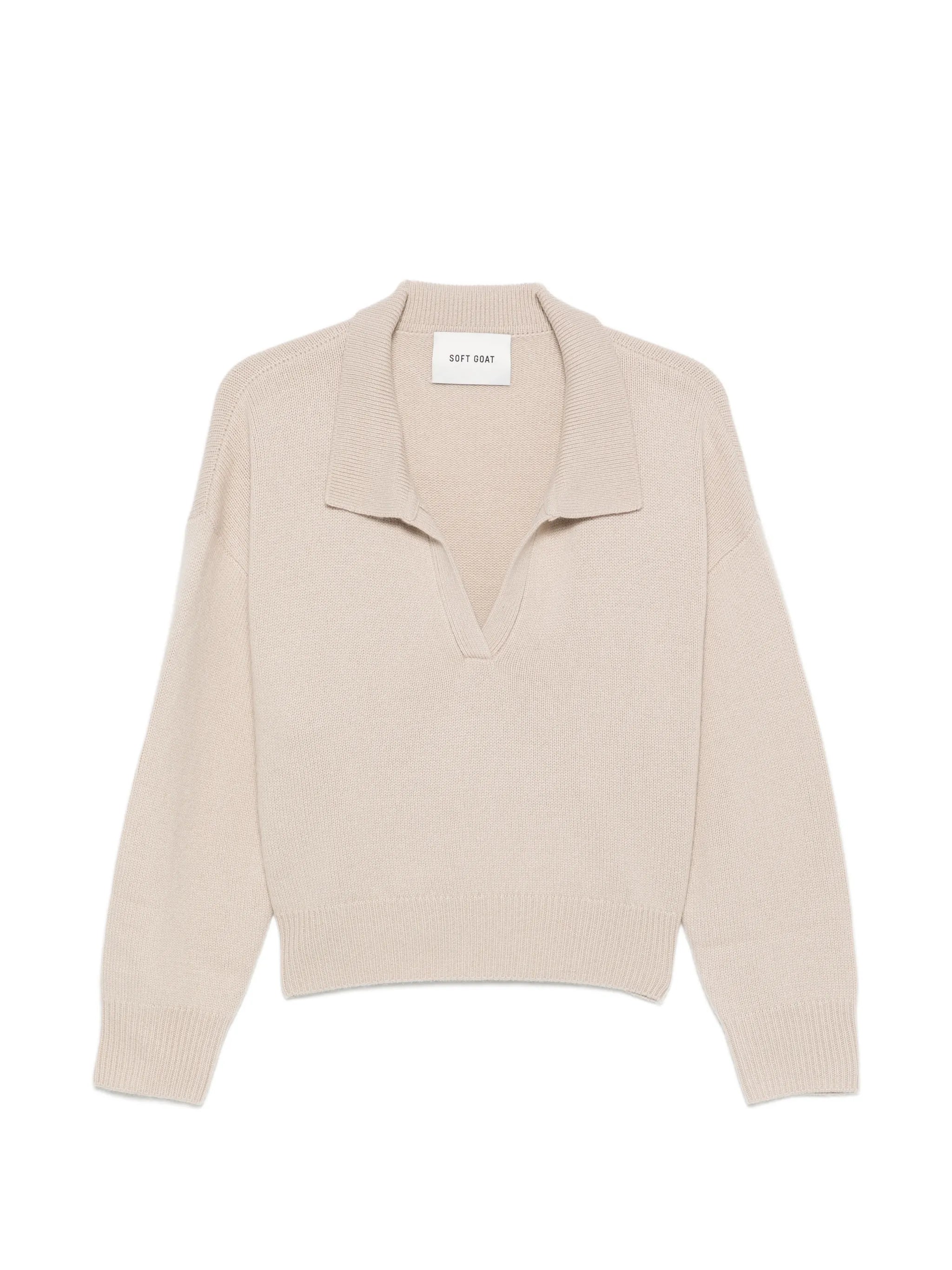 relaxed-fit polo sweater