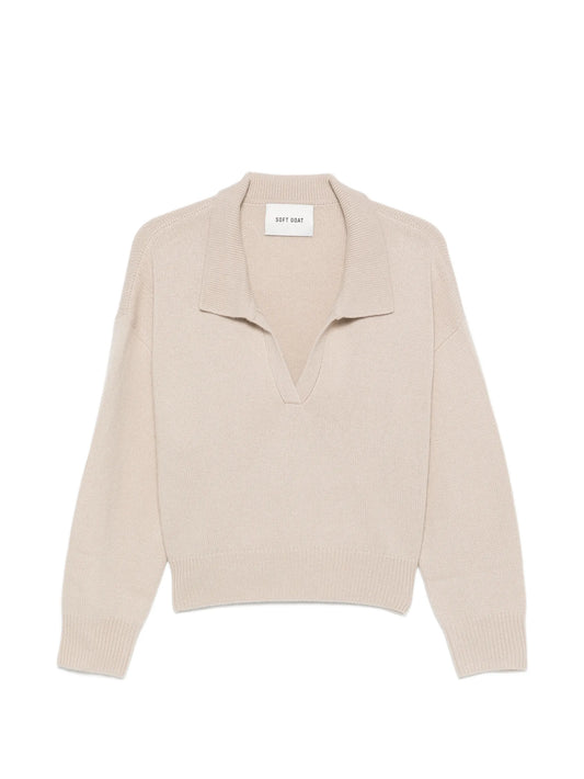 relaxed-fit polo sweater