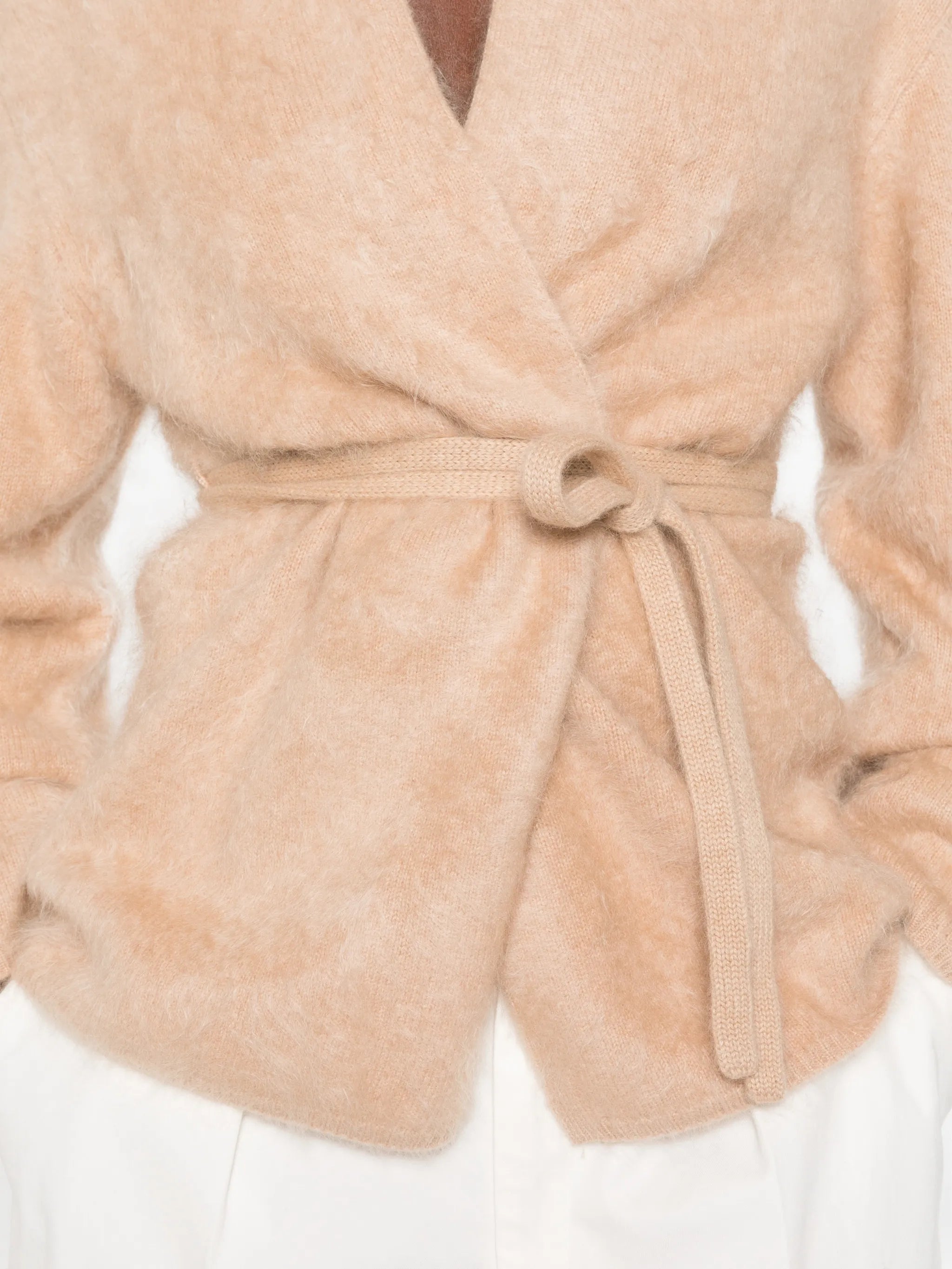 brushed wrap cardigan