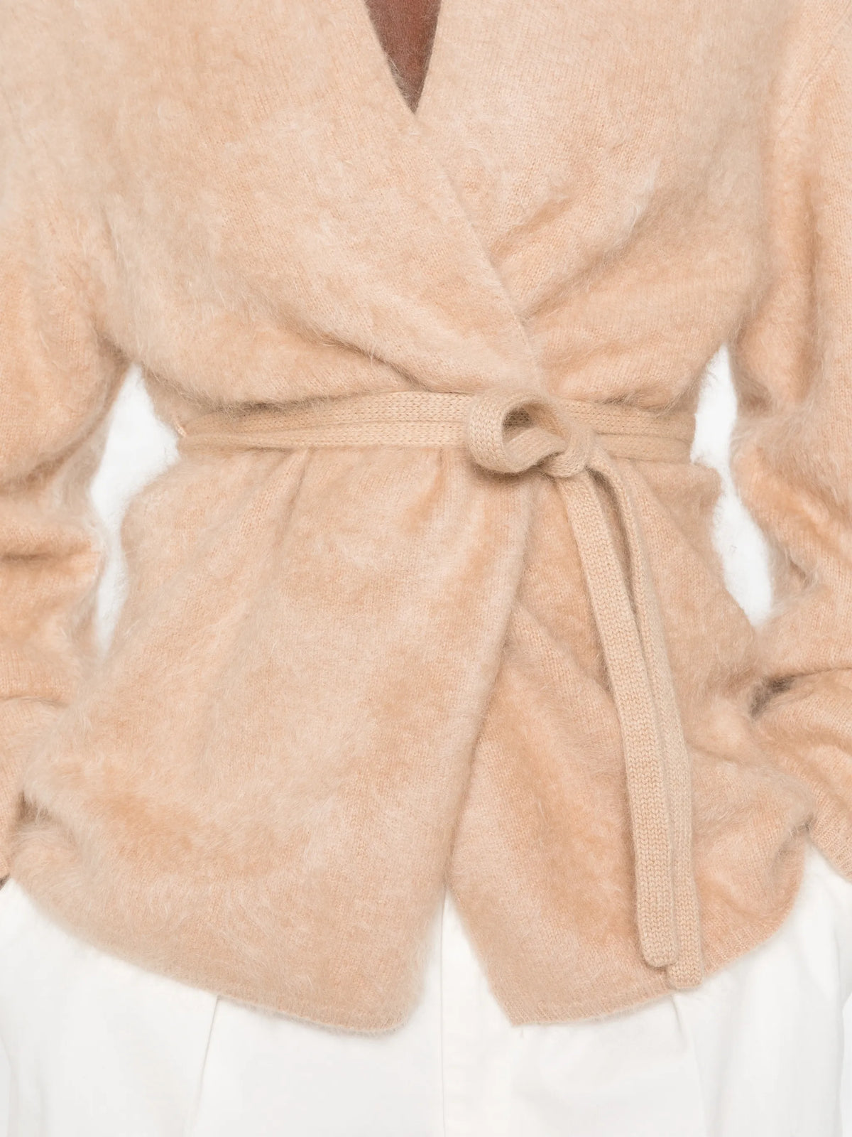 brushed wrap cardigan