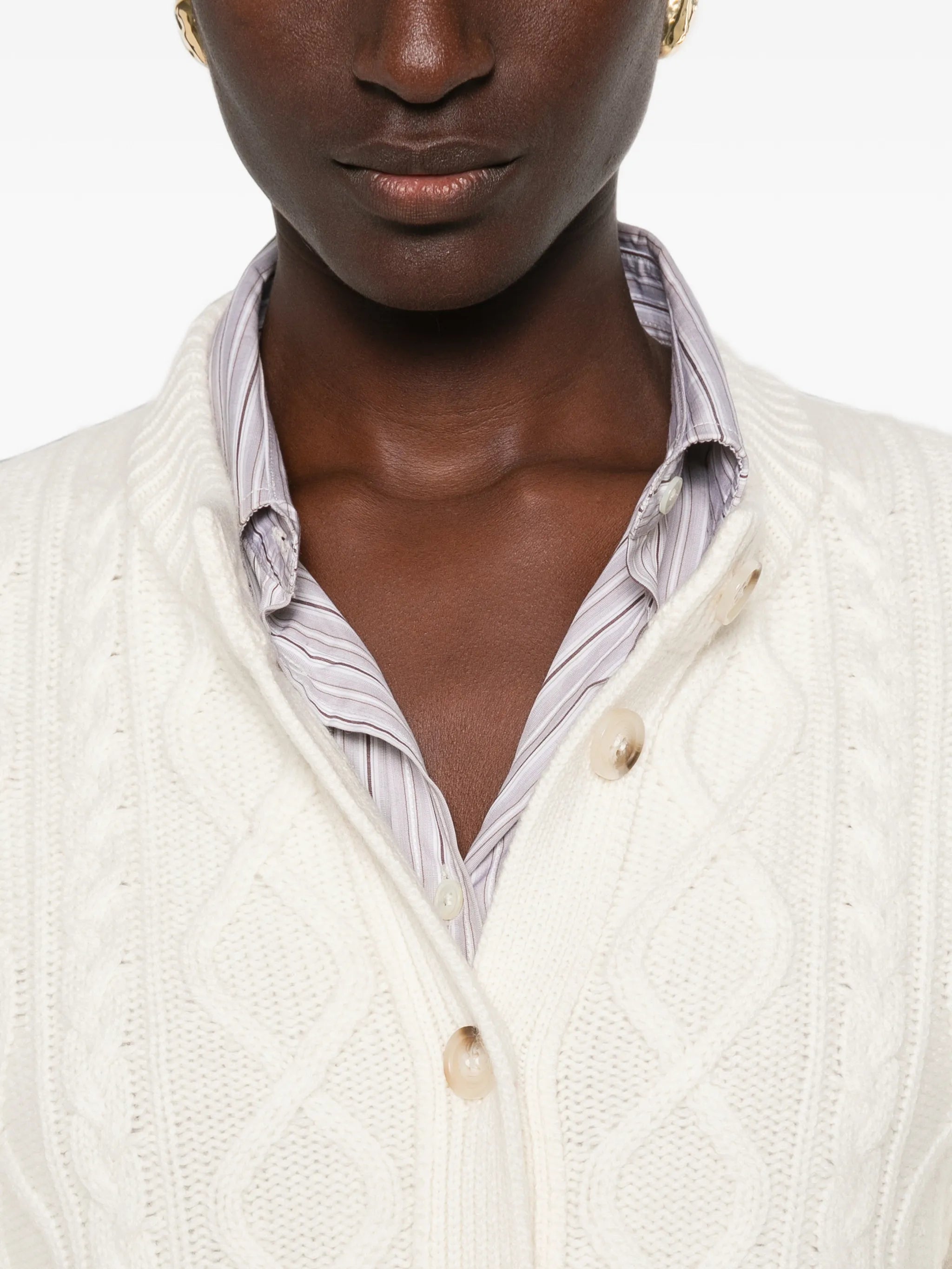 cable-knit cardigan