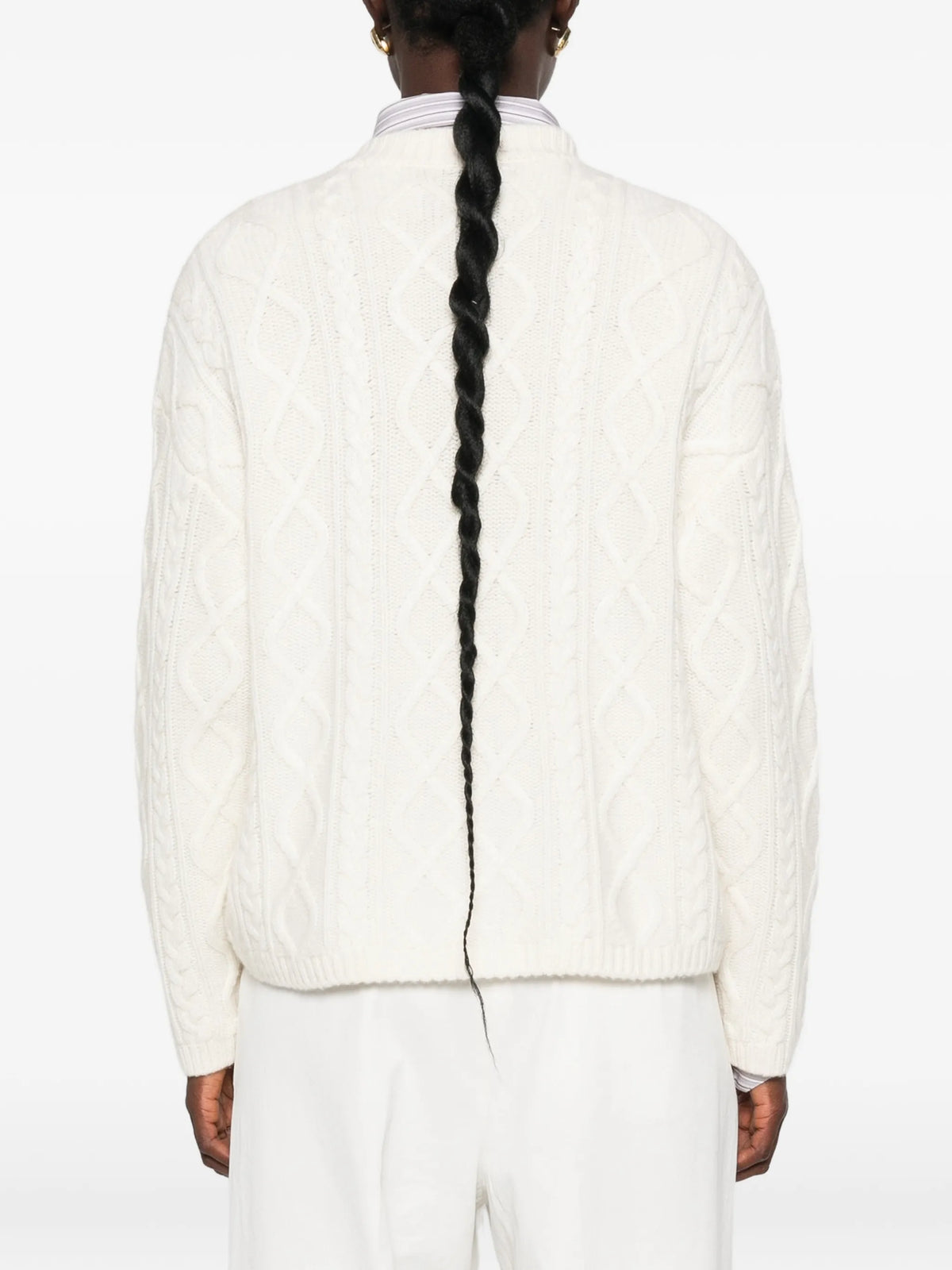 cable-knit cardigan