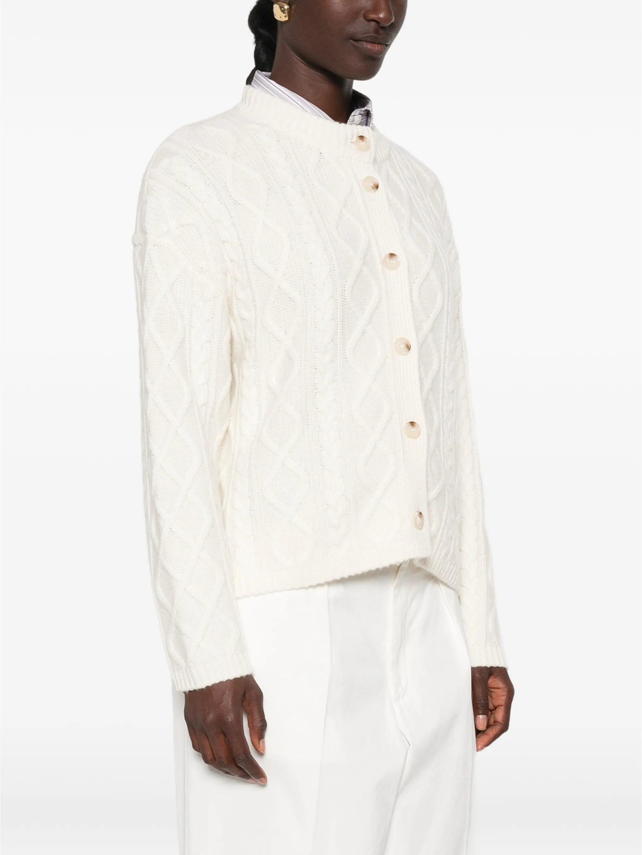 cable-knit cardigan