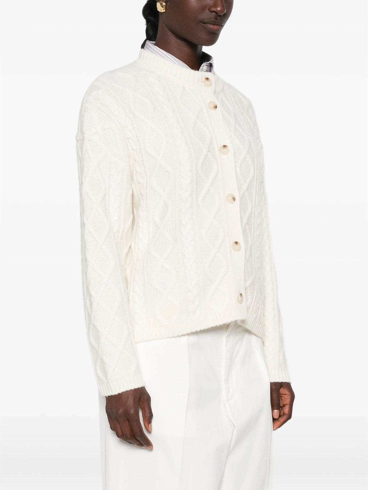 cable-knit cardigan