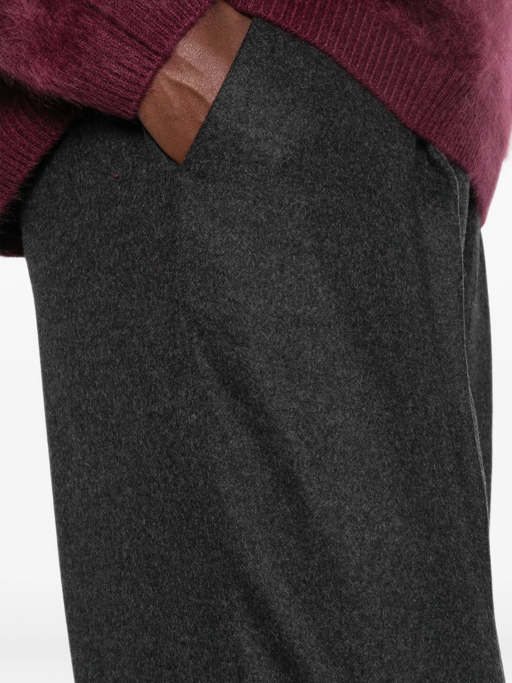pleated wide-leg trousers