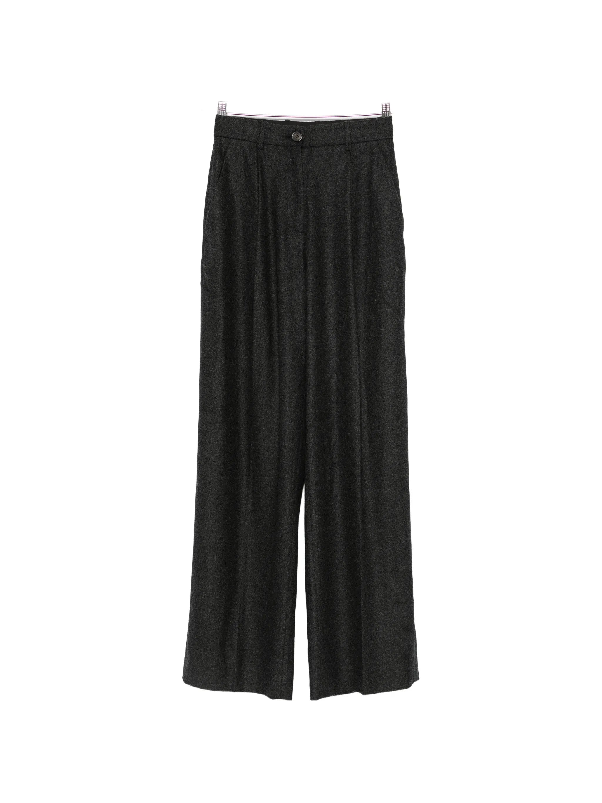pleated wide-leg trousers