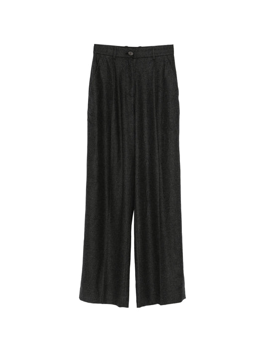 pleated wide-leg trousers
