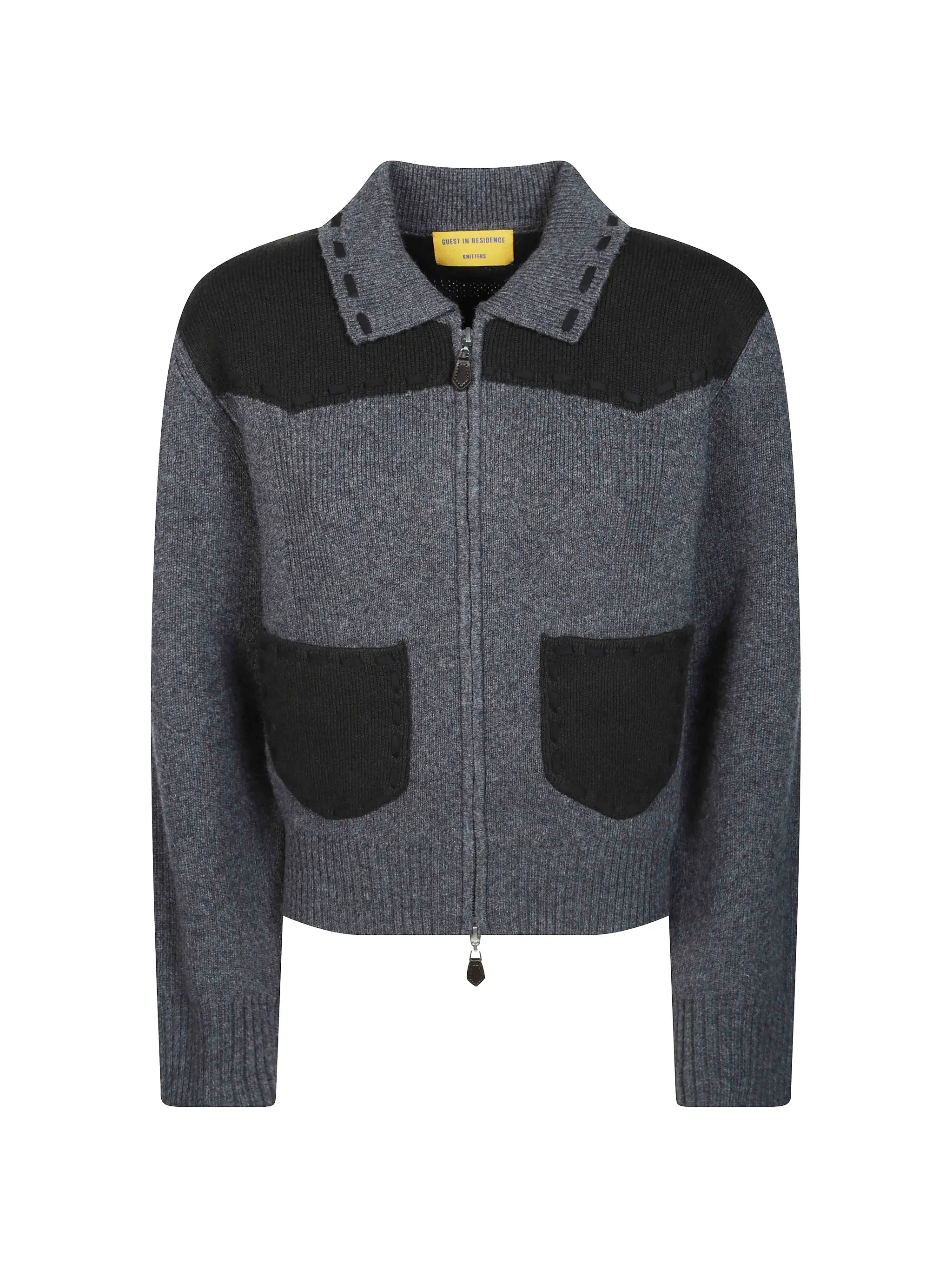 Saddle Up! panelled knit jacket