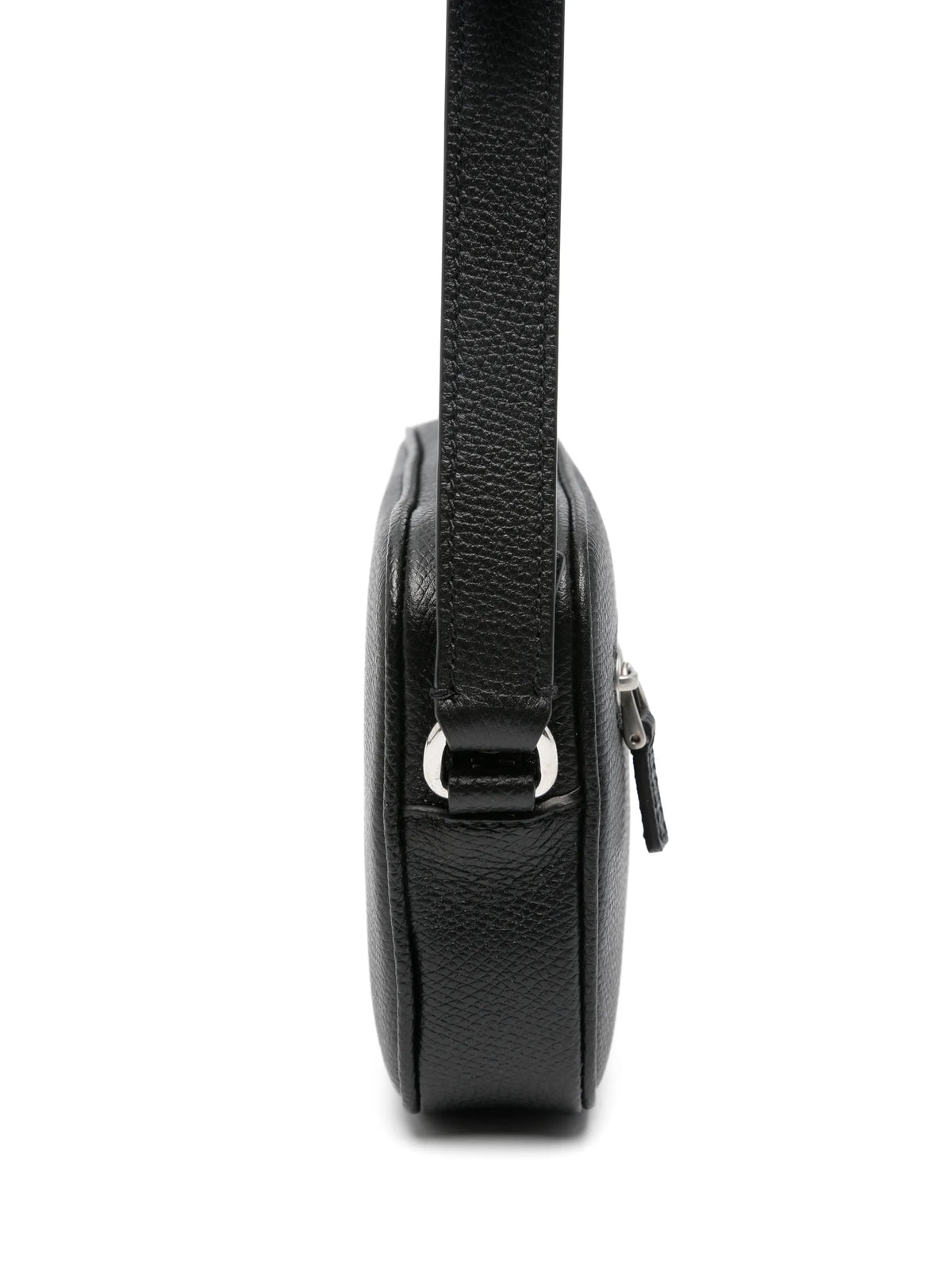 VLogo leather messenger bag