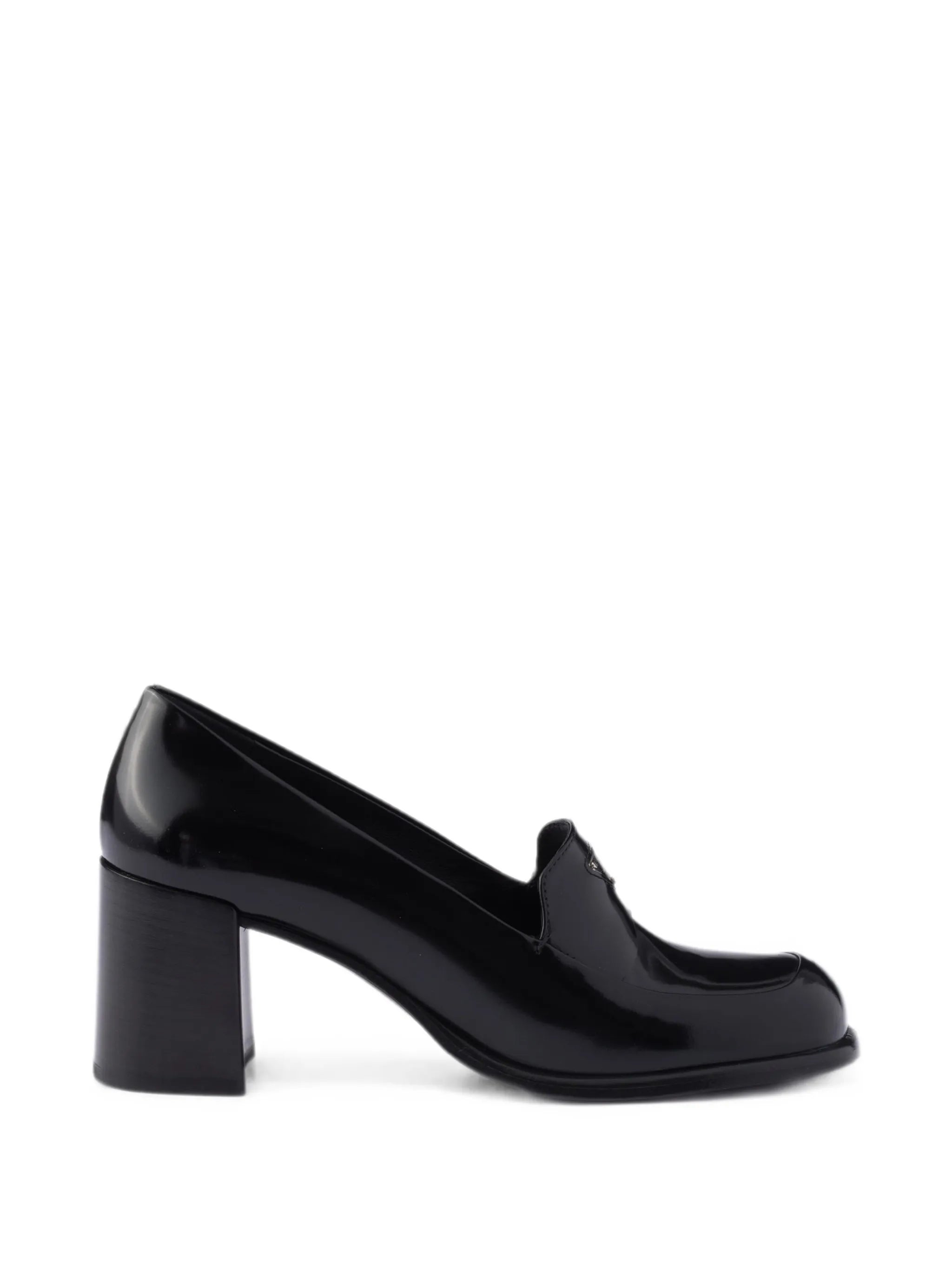 brushed leather loafers