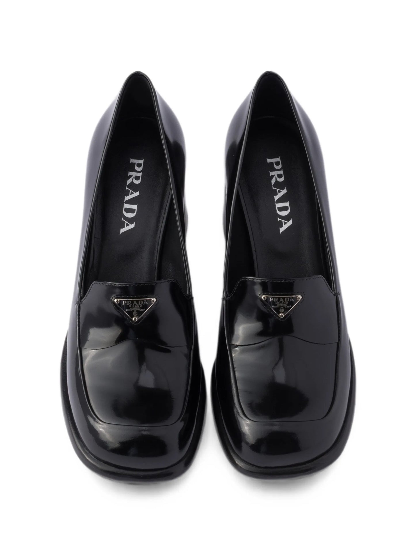 brushed leather loafers