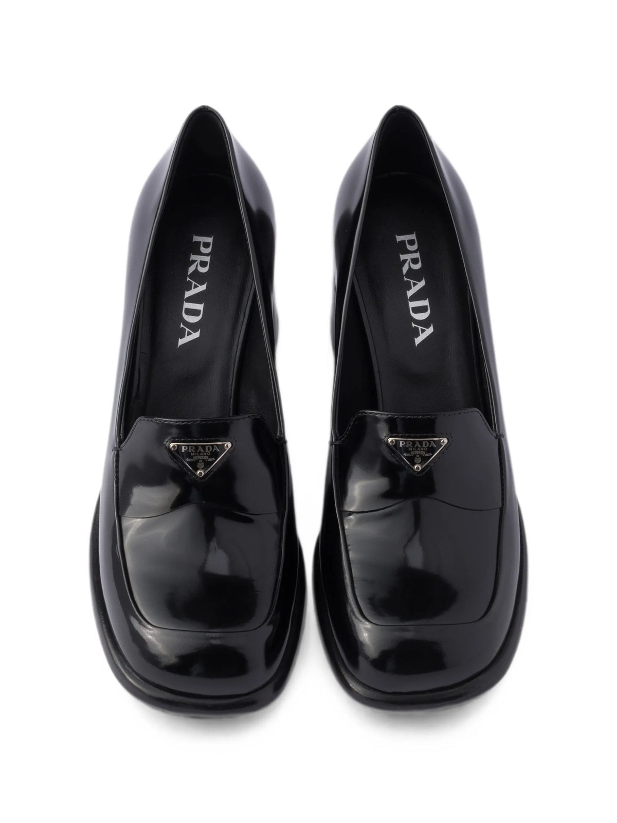 brushed leather loafers